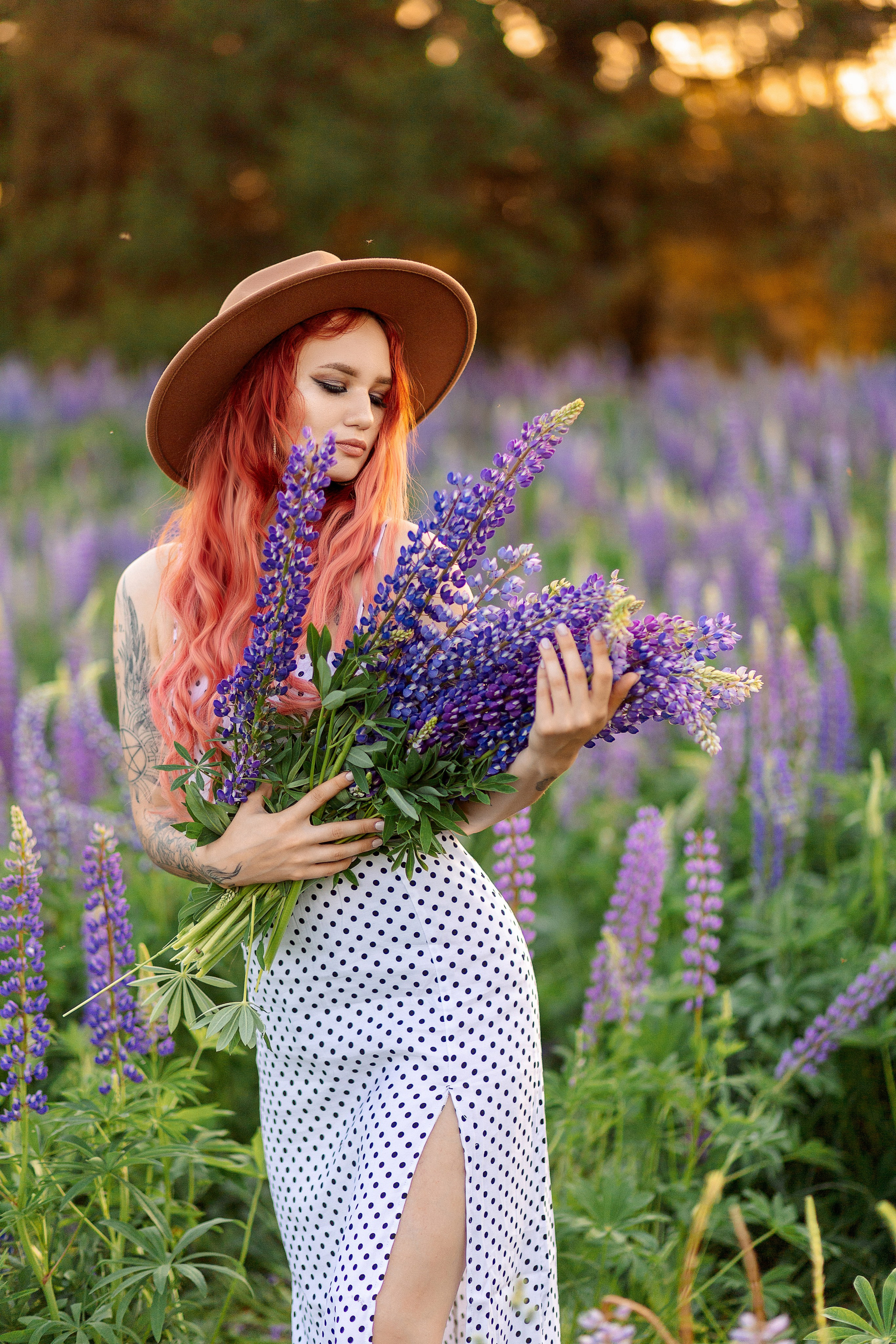 Люпиновая Фотосессия на закате. Профессиональный фотограф в Ижевске Леша Петров