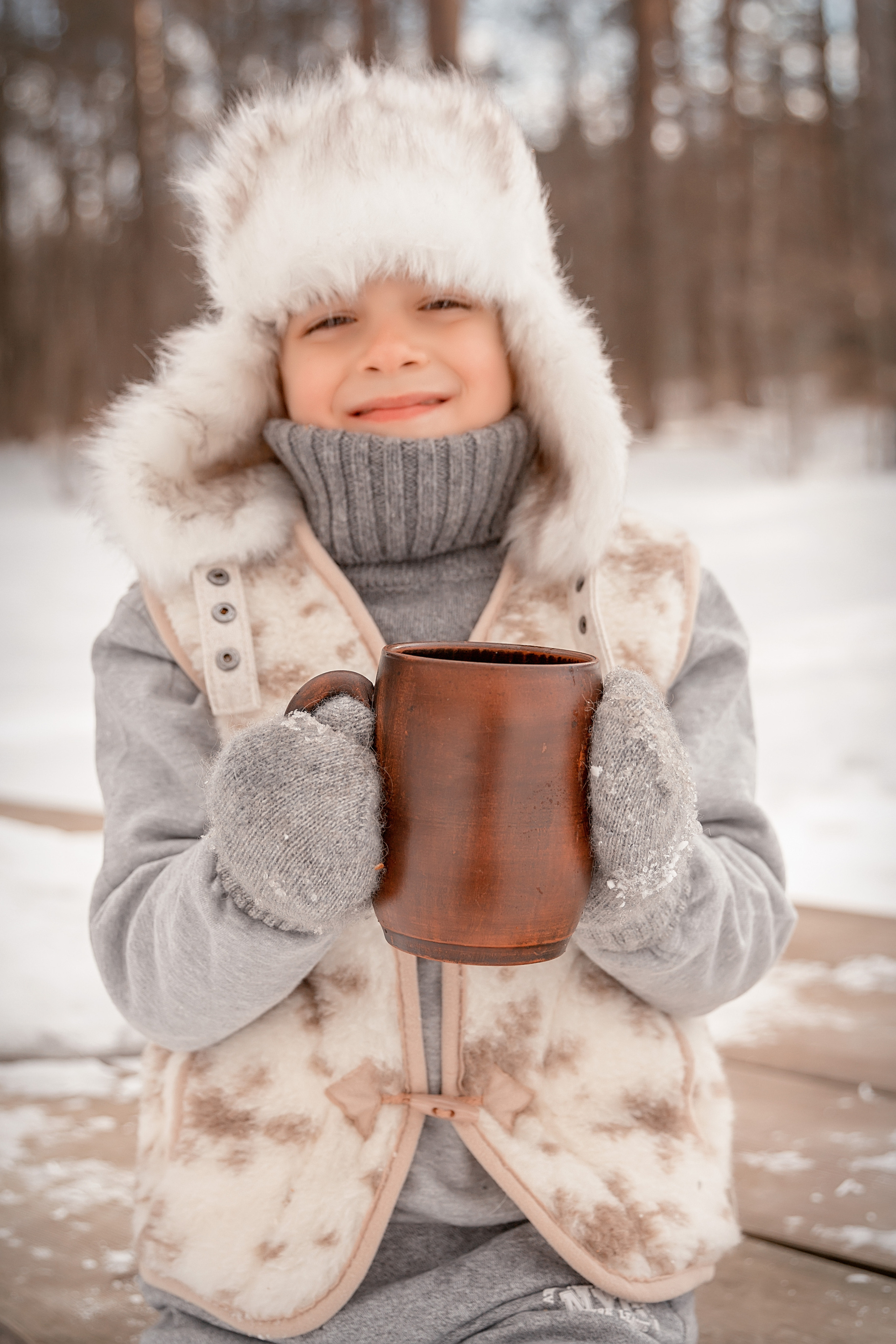 Зимняя прогулка в Мещерском лесу. Семейный и детский фотограф в Москве Екатерина Лебедева