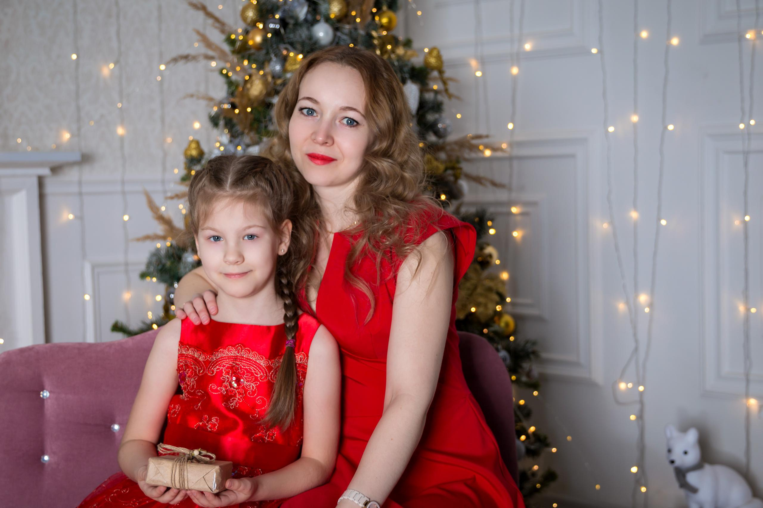 Новогодняя фотосессия в студии. Семейный и детский фотограф в Москве Екатерина Лебедева