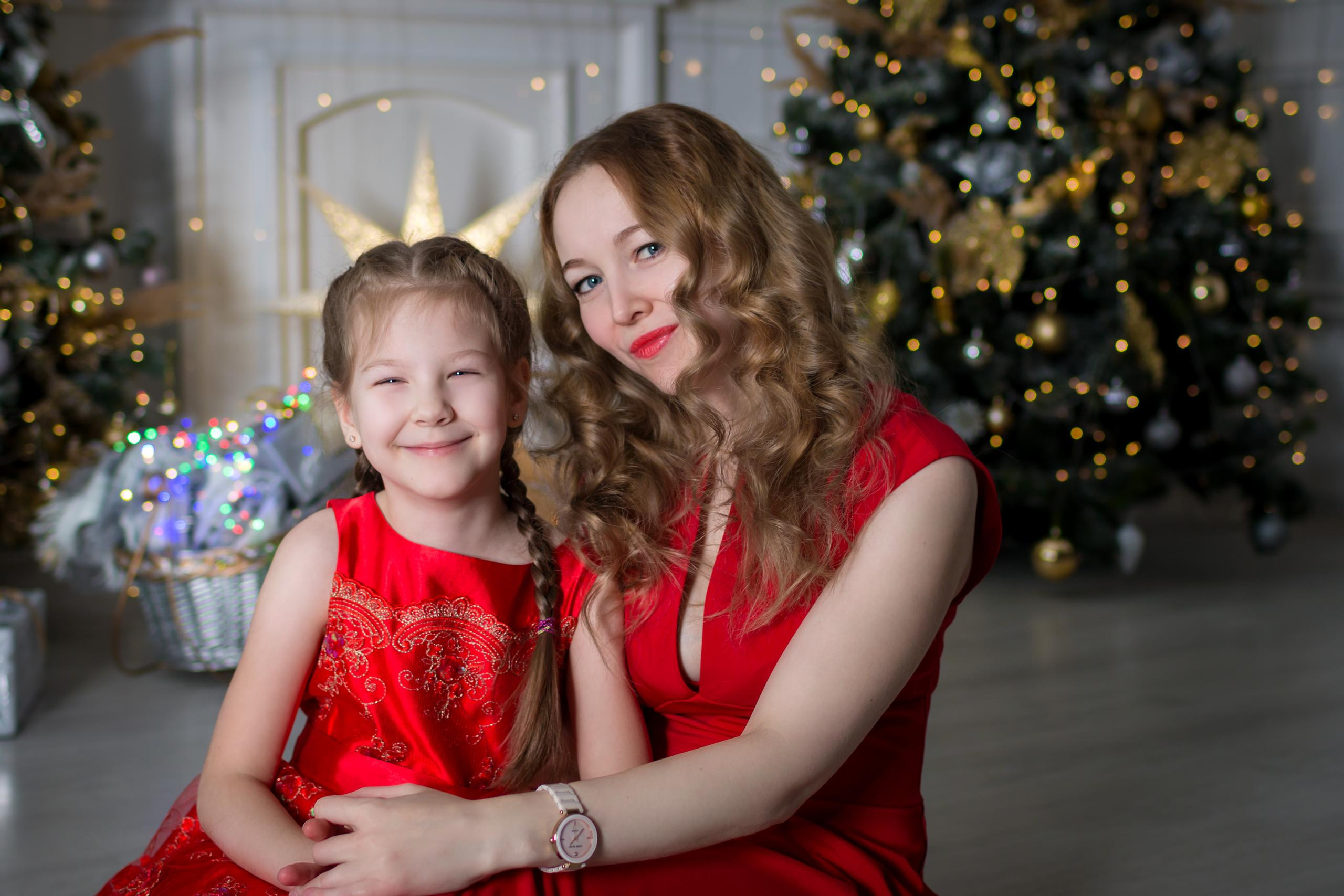 Новогодняя фотосессия в студии. Семейный и детский фотограф в Москве Екатерина Лебедева