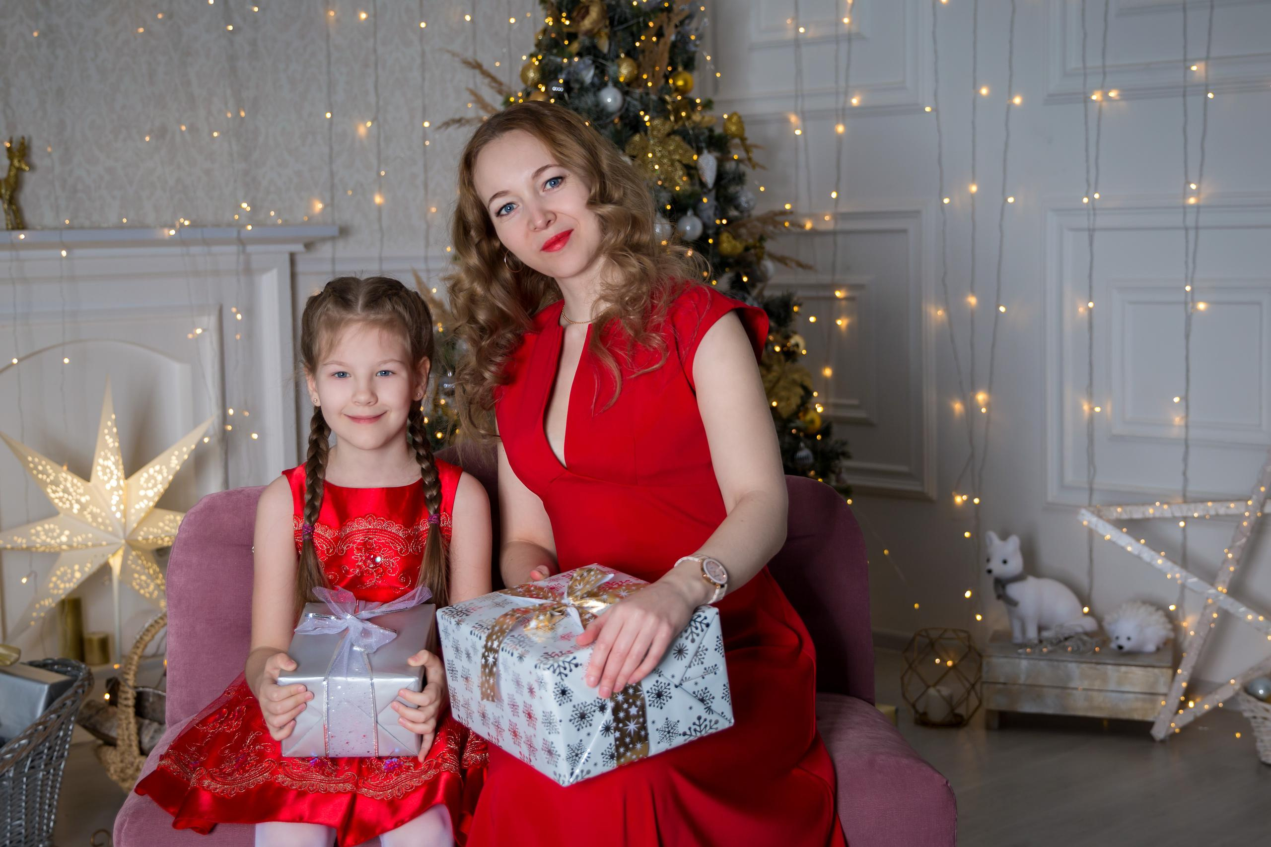 Новогодняя фотосессия в студии. Семейный и детский фотограф в Москве Екатерина Лебедева