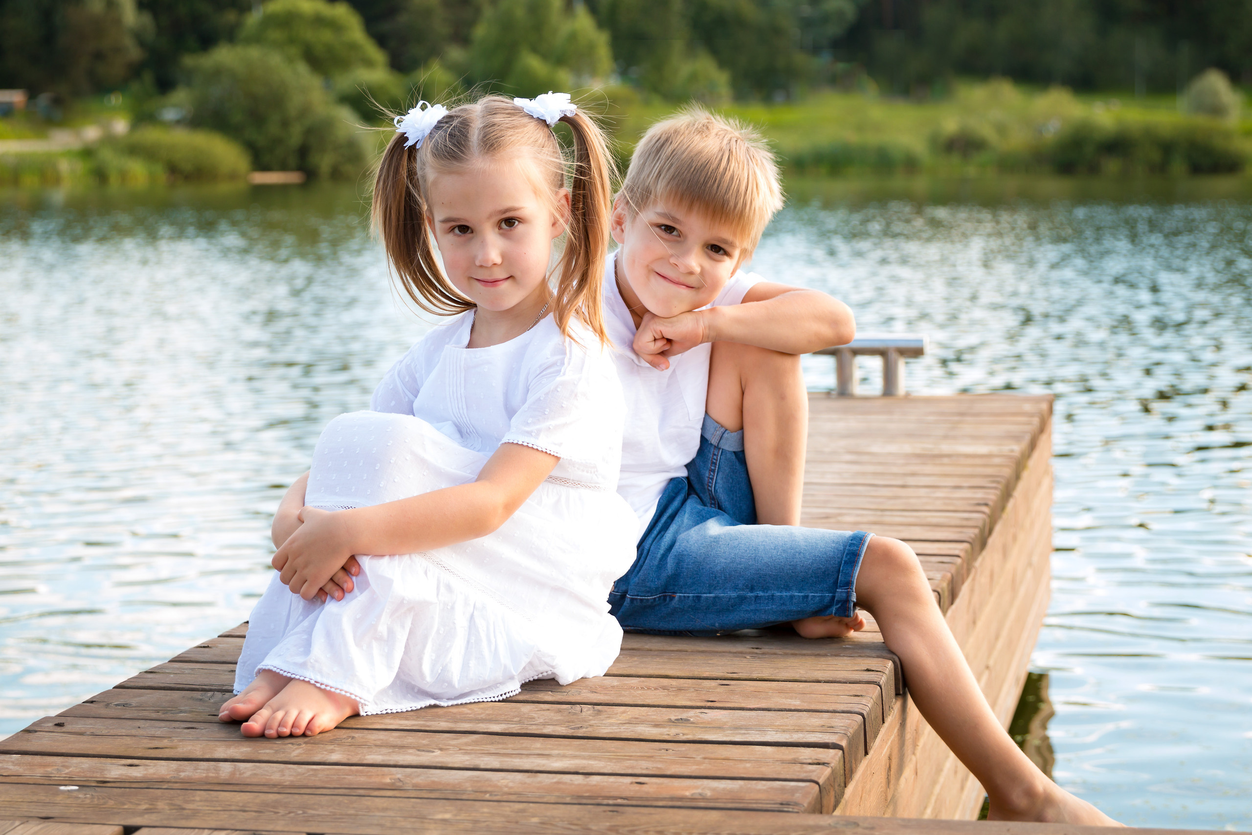 Детская постановочная фотосессия на природе. Семейный и детский фотограф в Москве Екатерина Лебедева