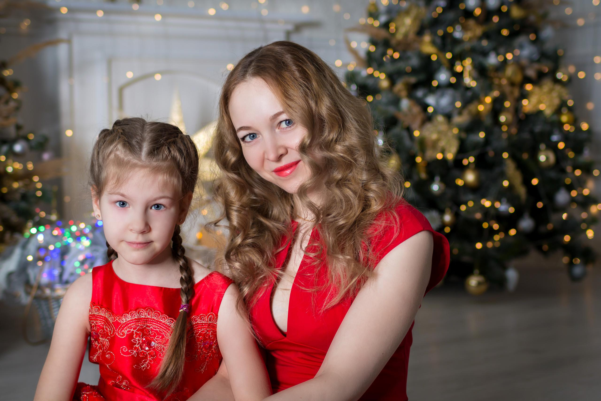 Новогодняя фотосессия в студии. Семейный и детский фотограф в Москве Екатерина Лебедева