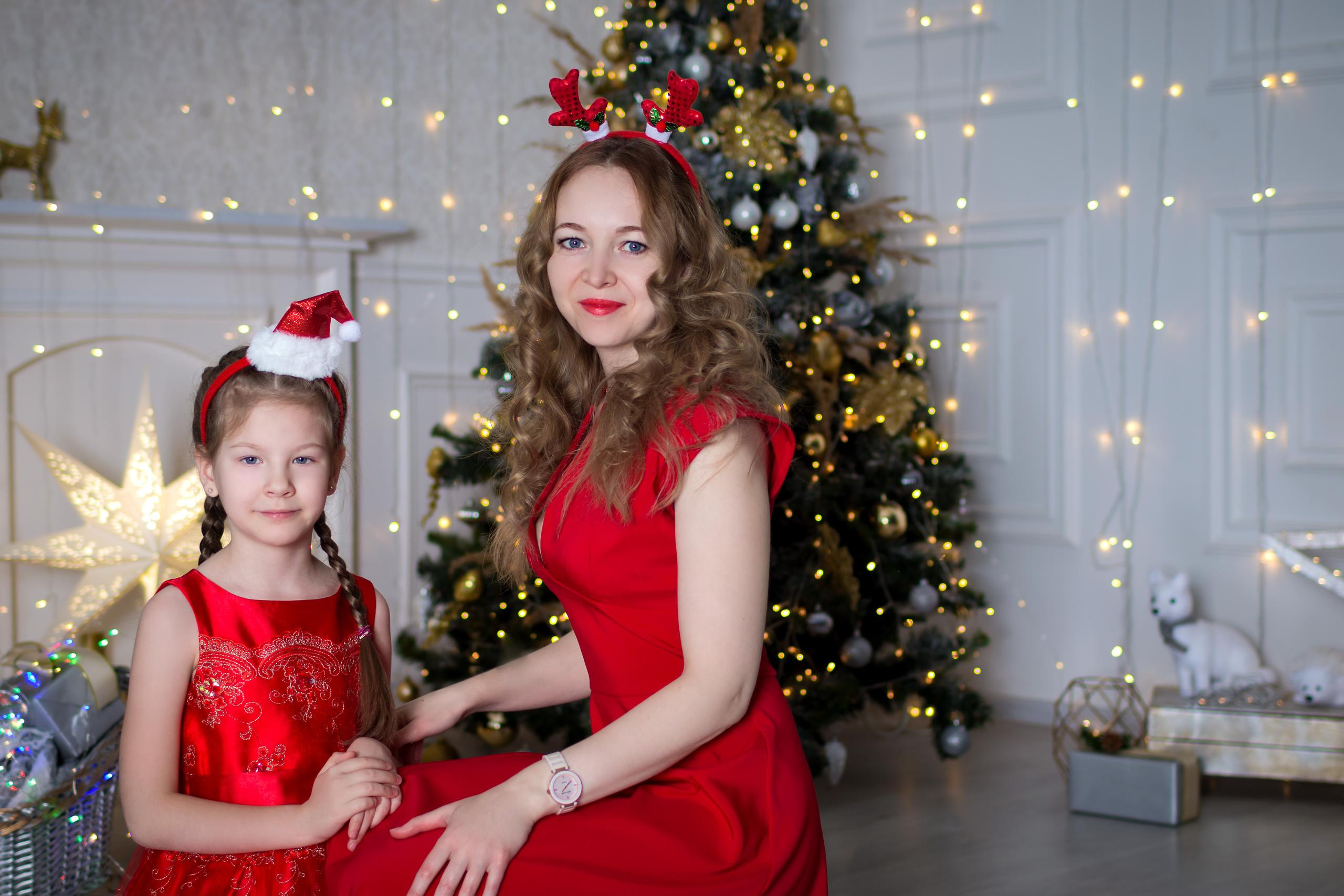 Новогодняя фотосессия в студии. Семейный и детский фотограф в Москве Екатерина Лебедева