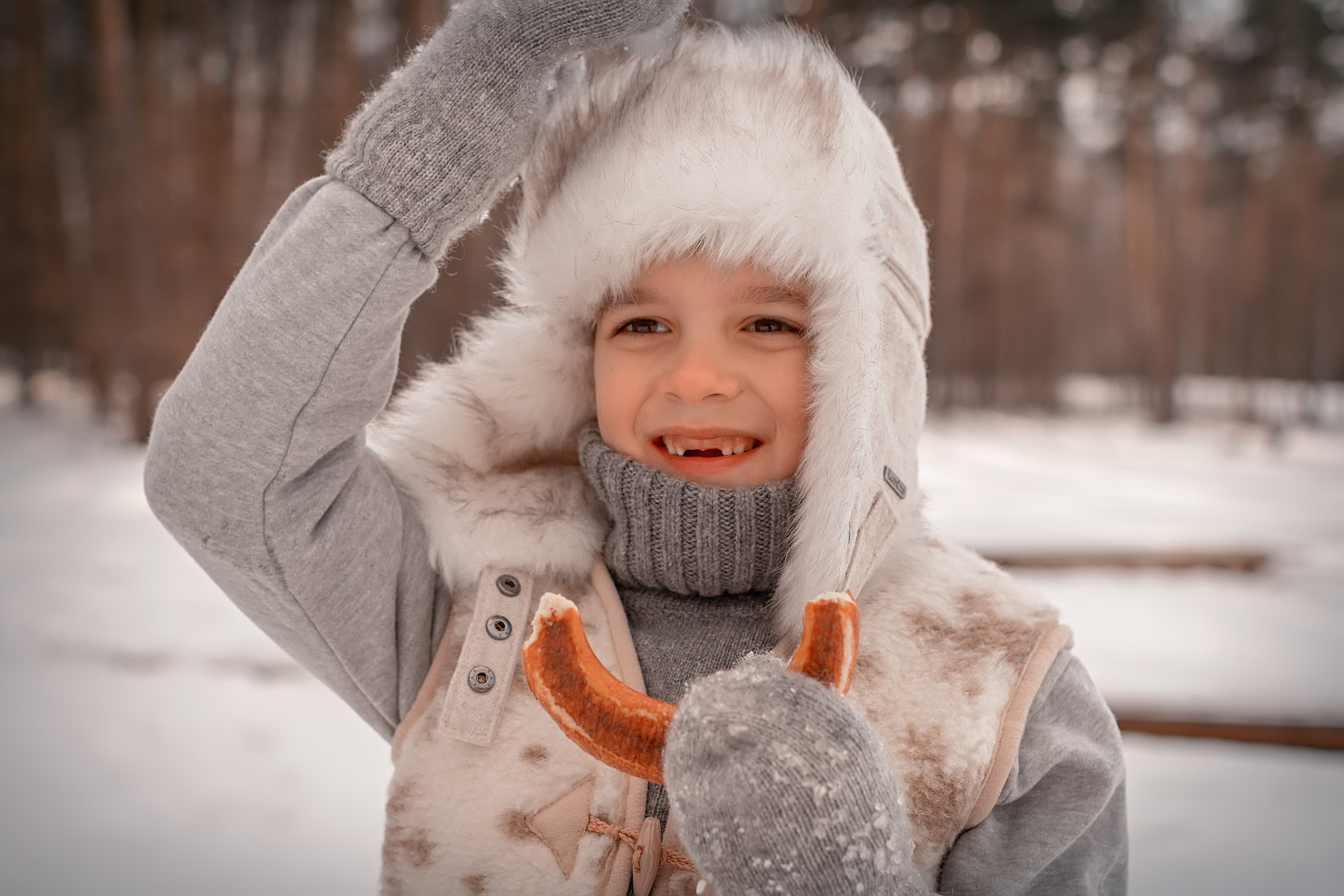 Зимняя прогулка в Мещерском лесу. Семейный и детский фотограф в Москве Екатерина Лебедева