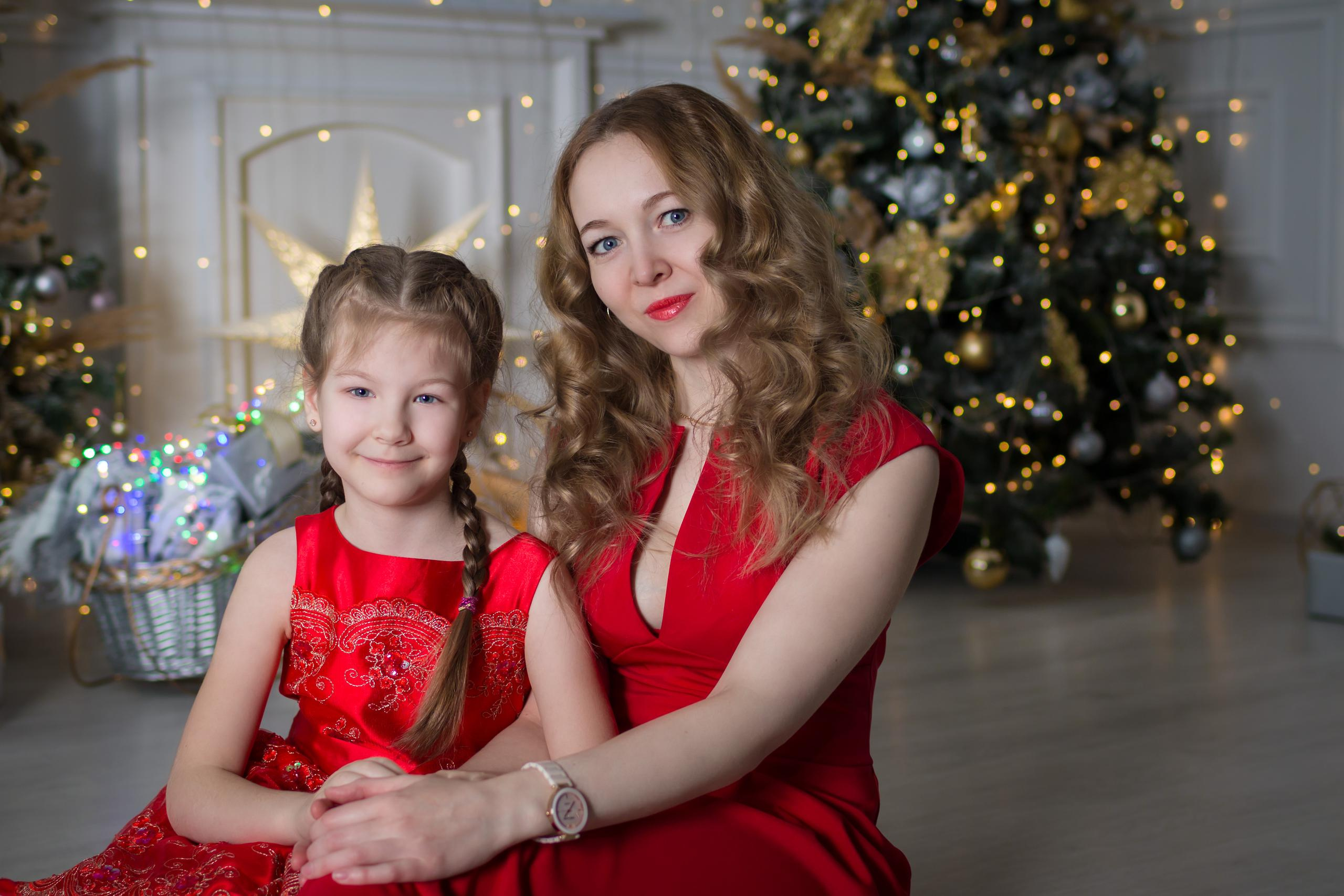 Новогодняя фотосессия в студии. Семейный и детский фотограф в Москве Екатерина Лебедева