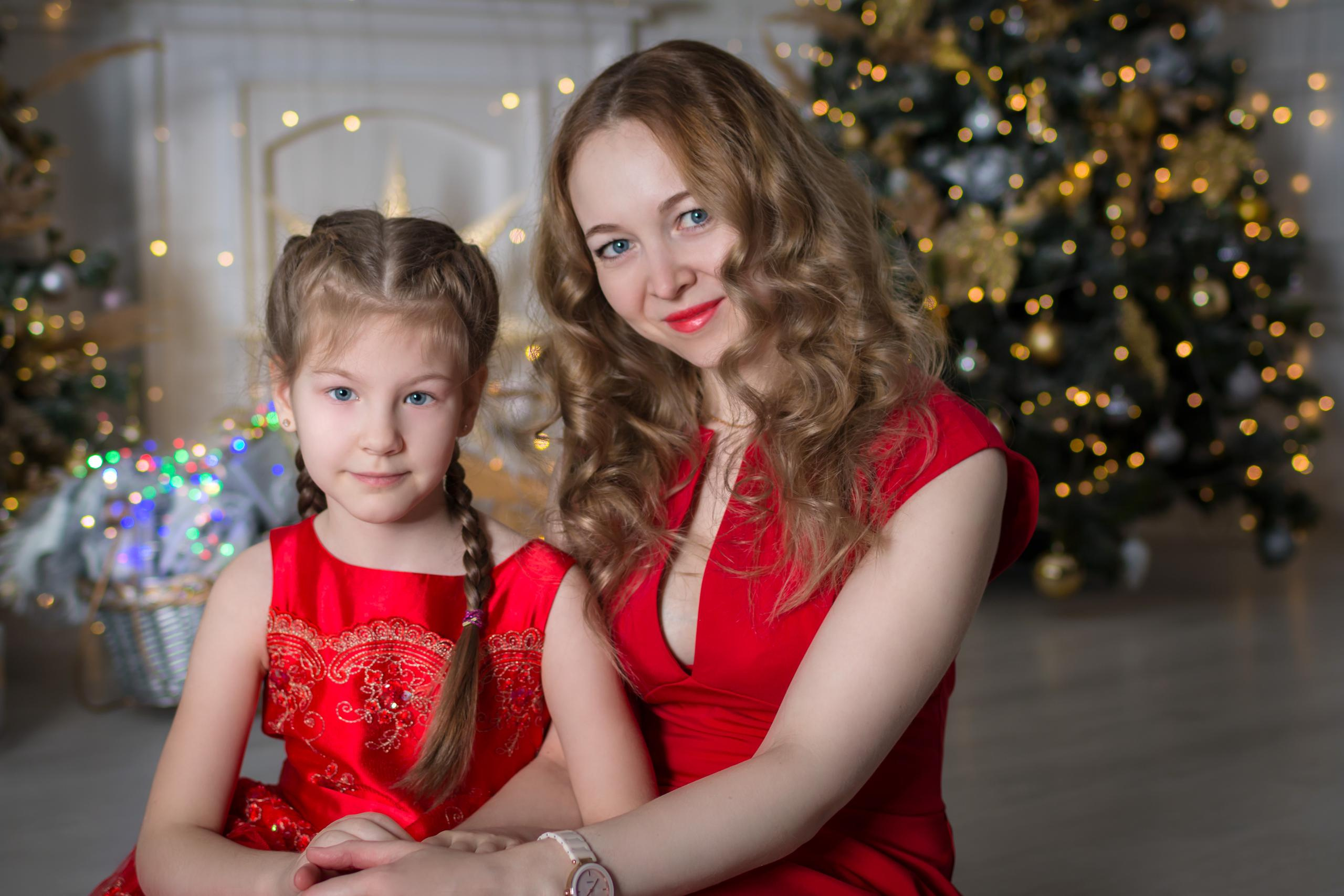 Новогодняя фотосессия в студии. Семейный и детский фотограф в Москве Екатерина Лебедева