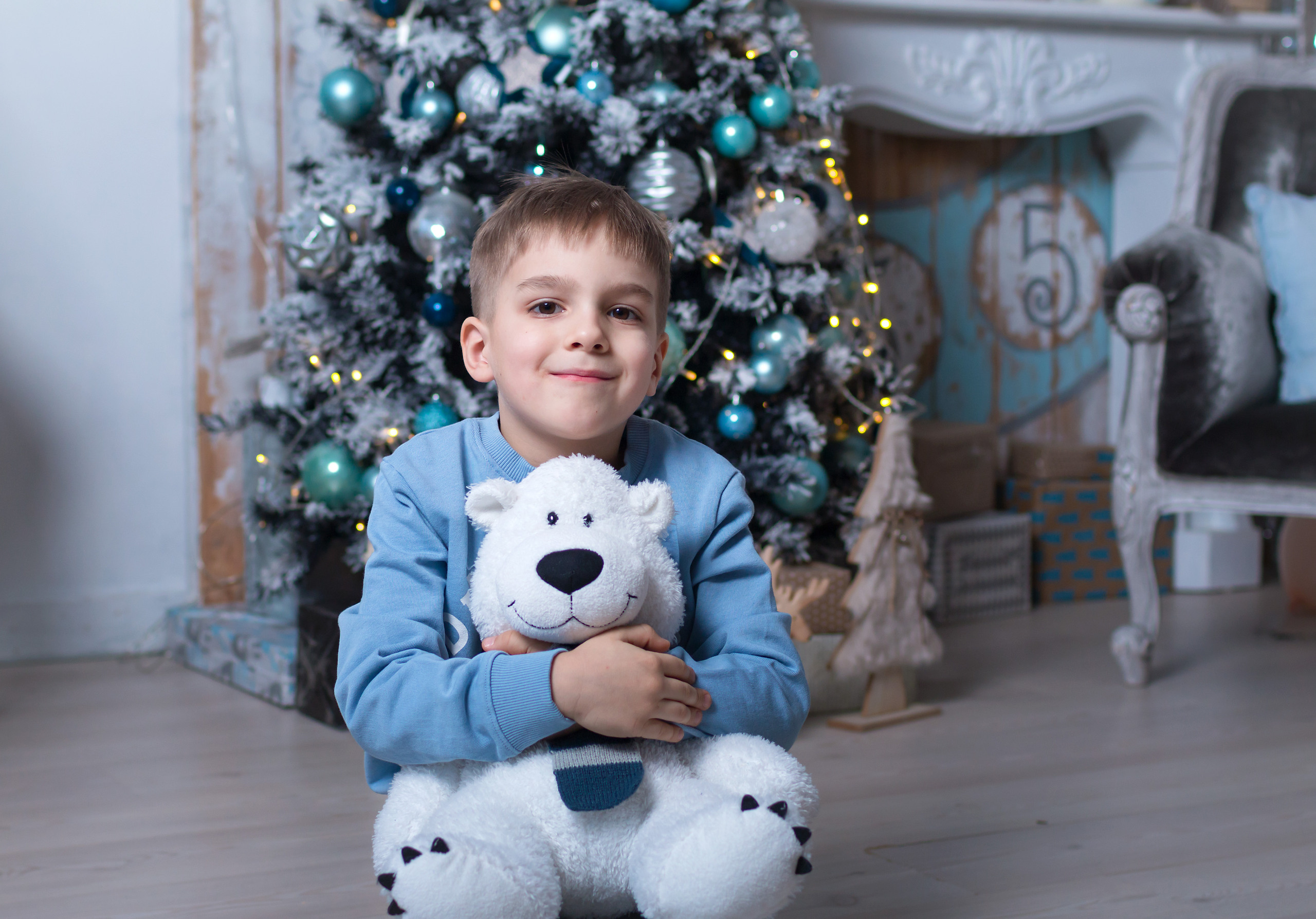 Студийная новогодняя фотосессия с детьми. Семейный и детский фотограф в Москве Екатерина Лебедева