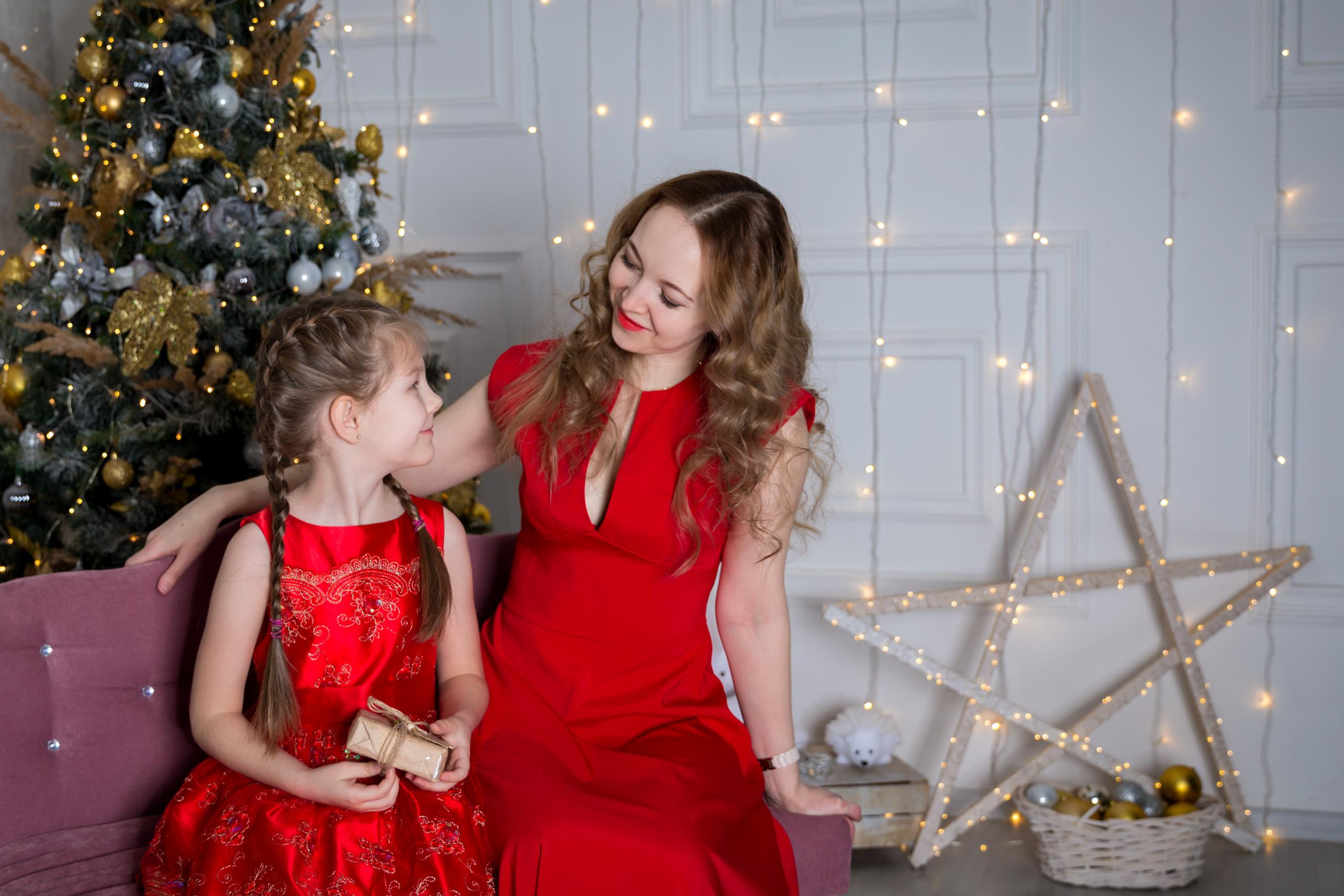 Новогодняя фотосессия в студии. Семейный и детский фотограф в Москве Екатерина Лебедева
