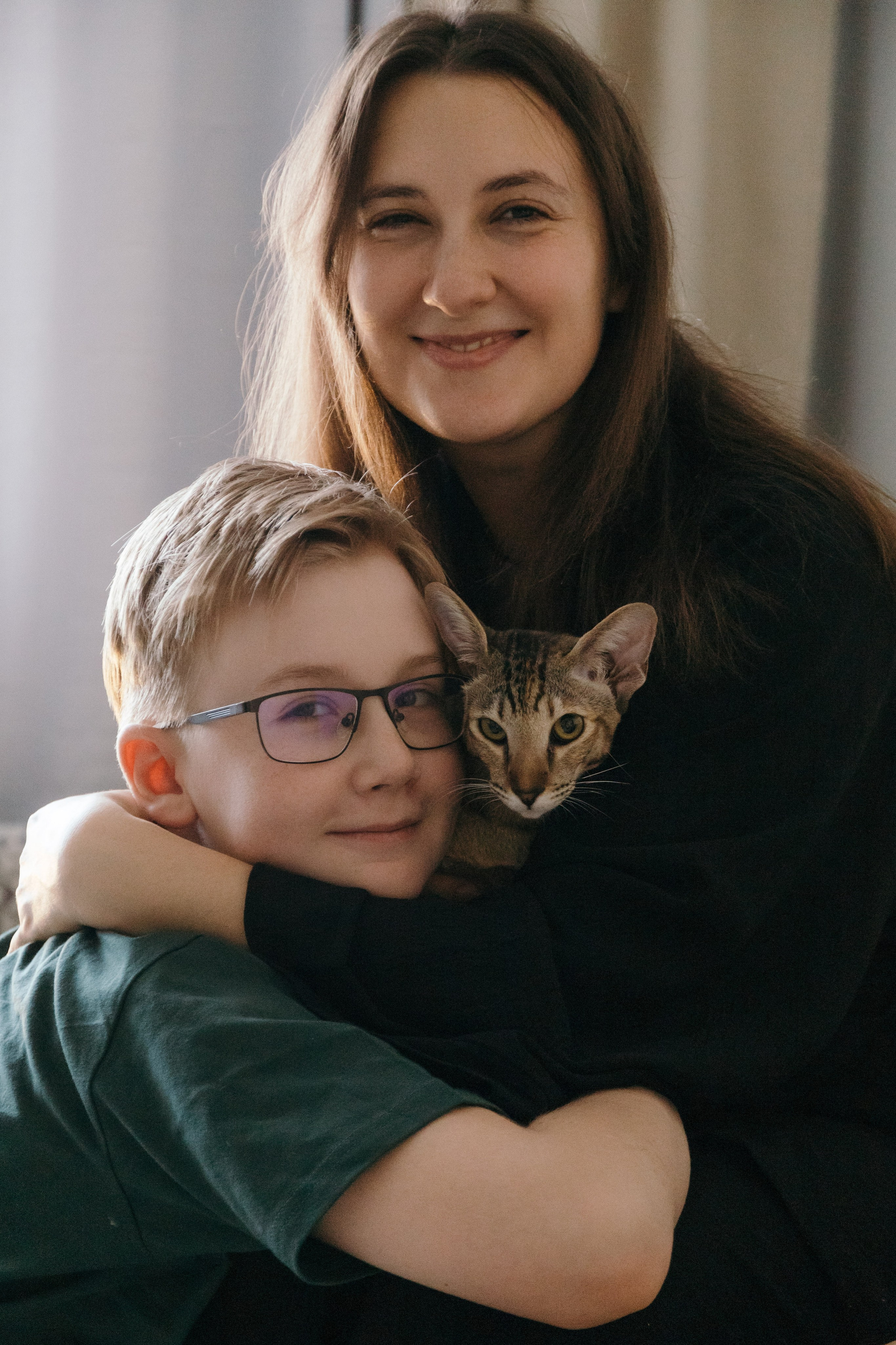 Семья и кошки. Фотограф Елена Балакина (Челябинск)