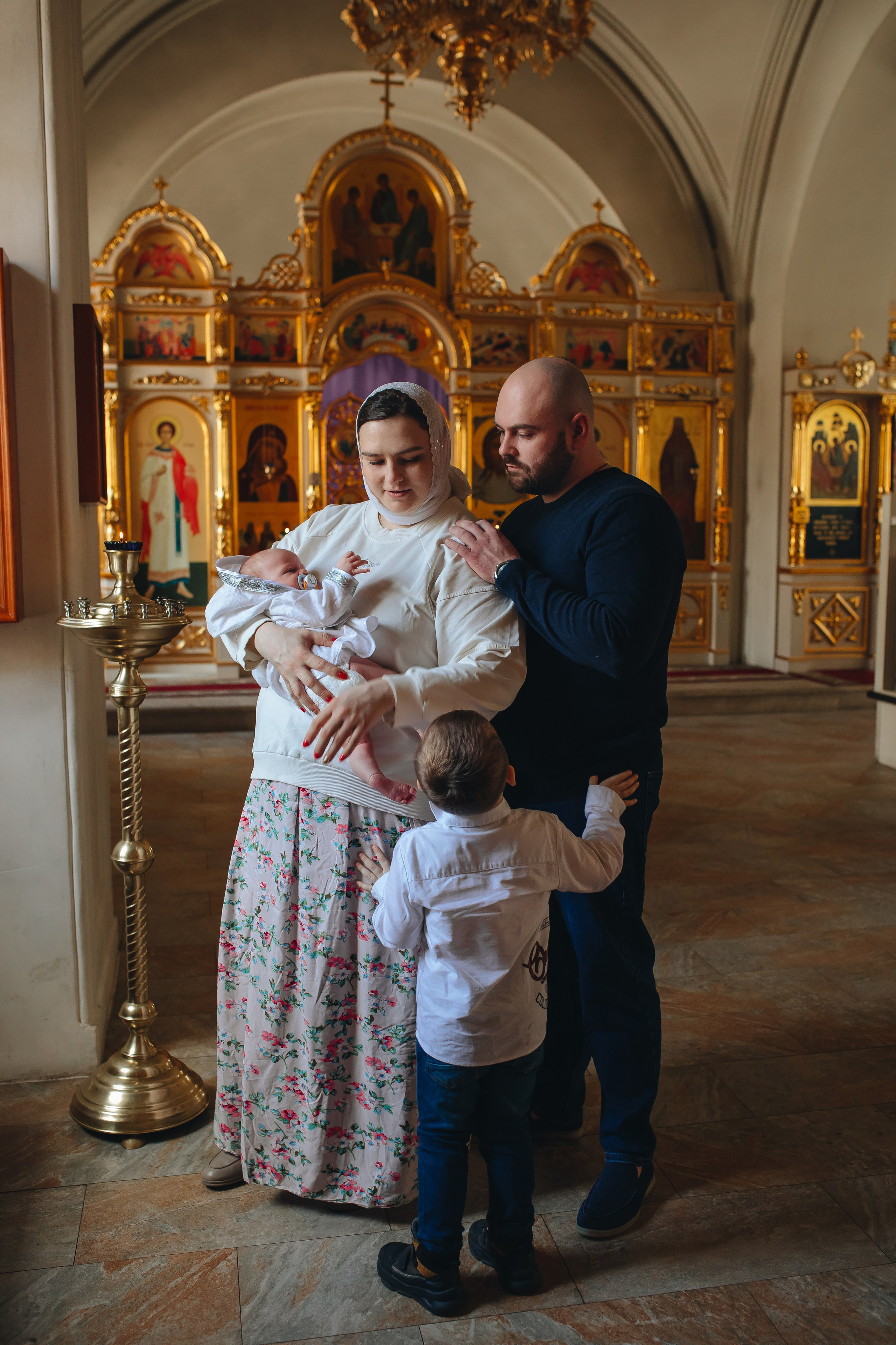 Крещение в светлом Храме. Семейный и детский фотограф в Москве Дорогова Екатерина