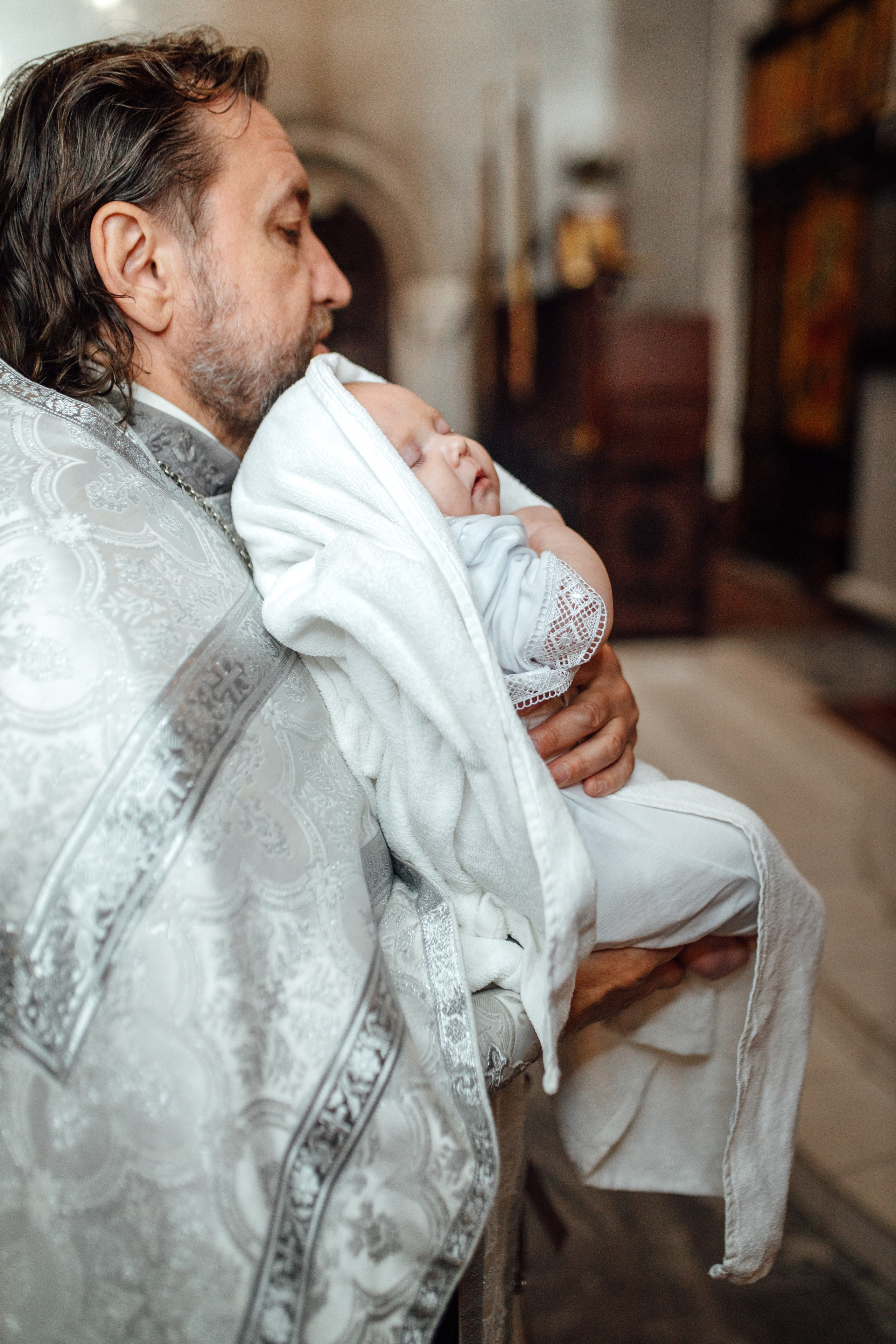 Крещение Тимура храм иконы Всех Скорбящих Радость, октябрь 2024