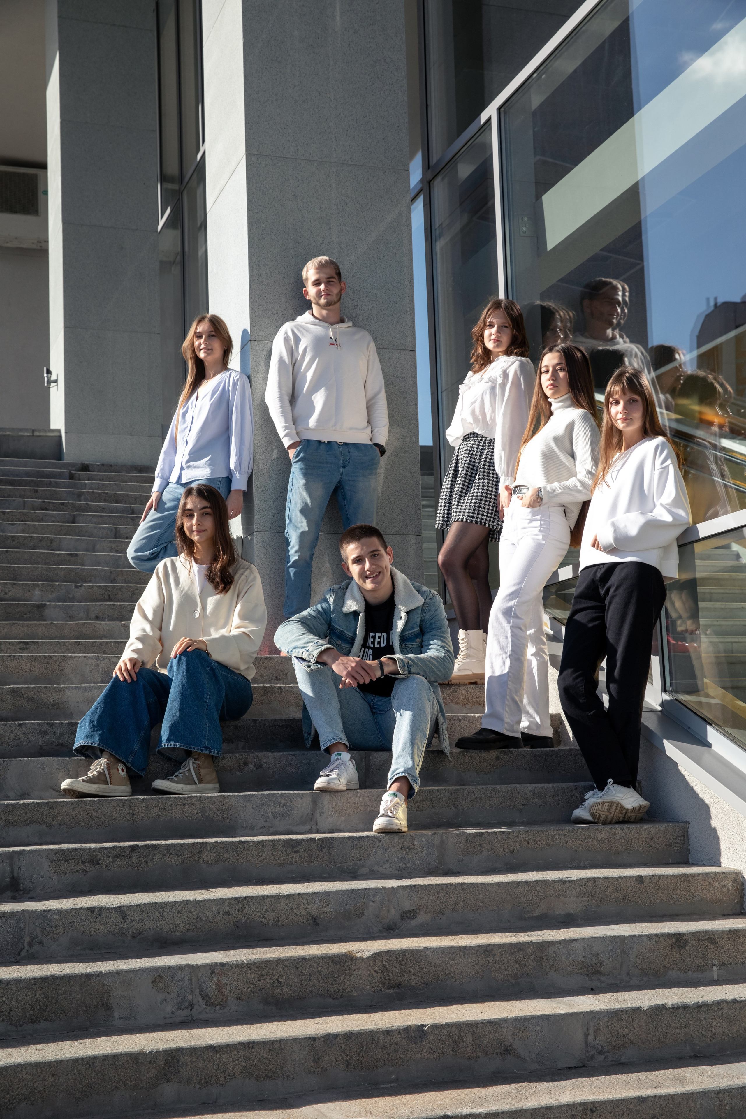 Фотосъемка на улице, в парке для школьников 9-х и 11-х классов. Выпускные альбомы Евгении Виноградовой г. Липецк