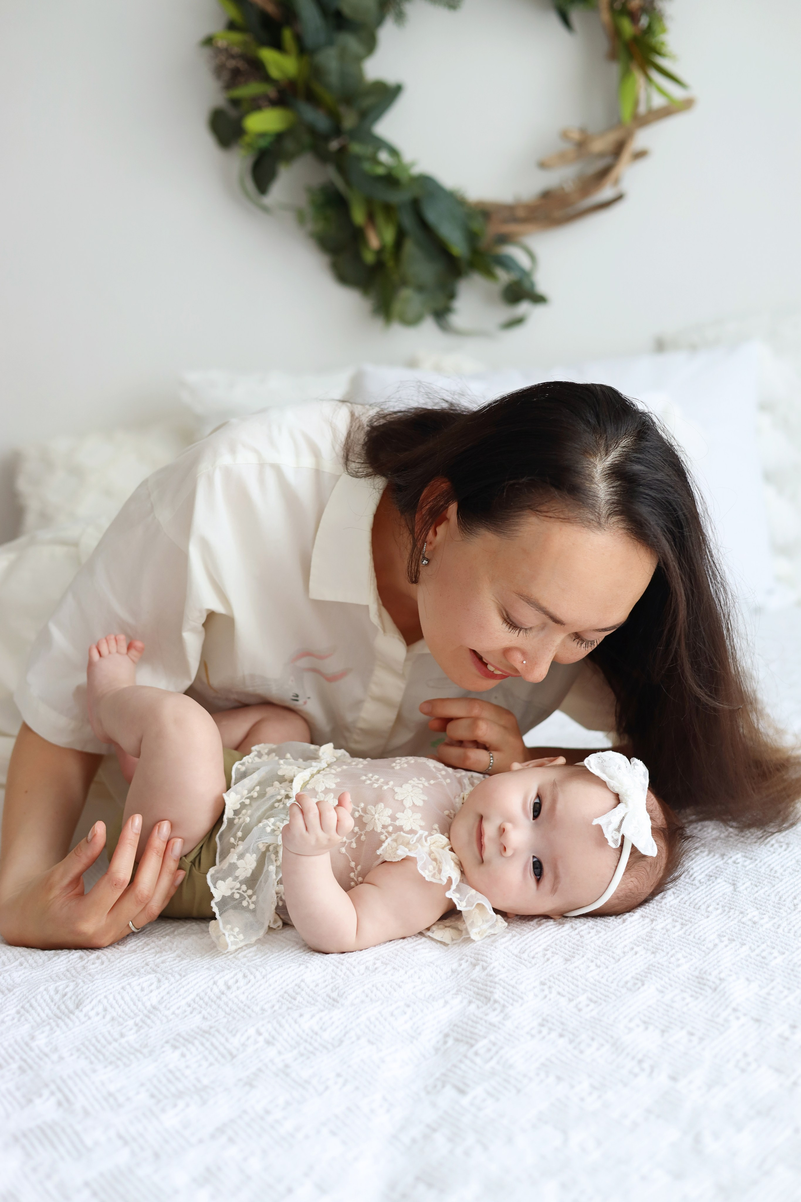 Фотосессия Василисы в студии в Бутово. Фотограф новорожденных Москва. Ньюборн фотограф Москва