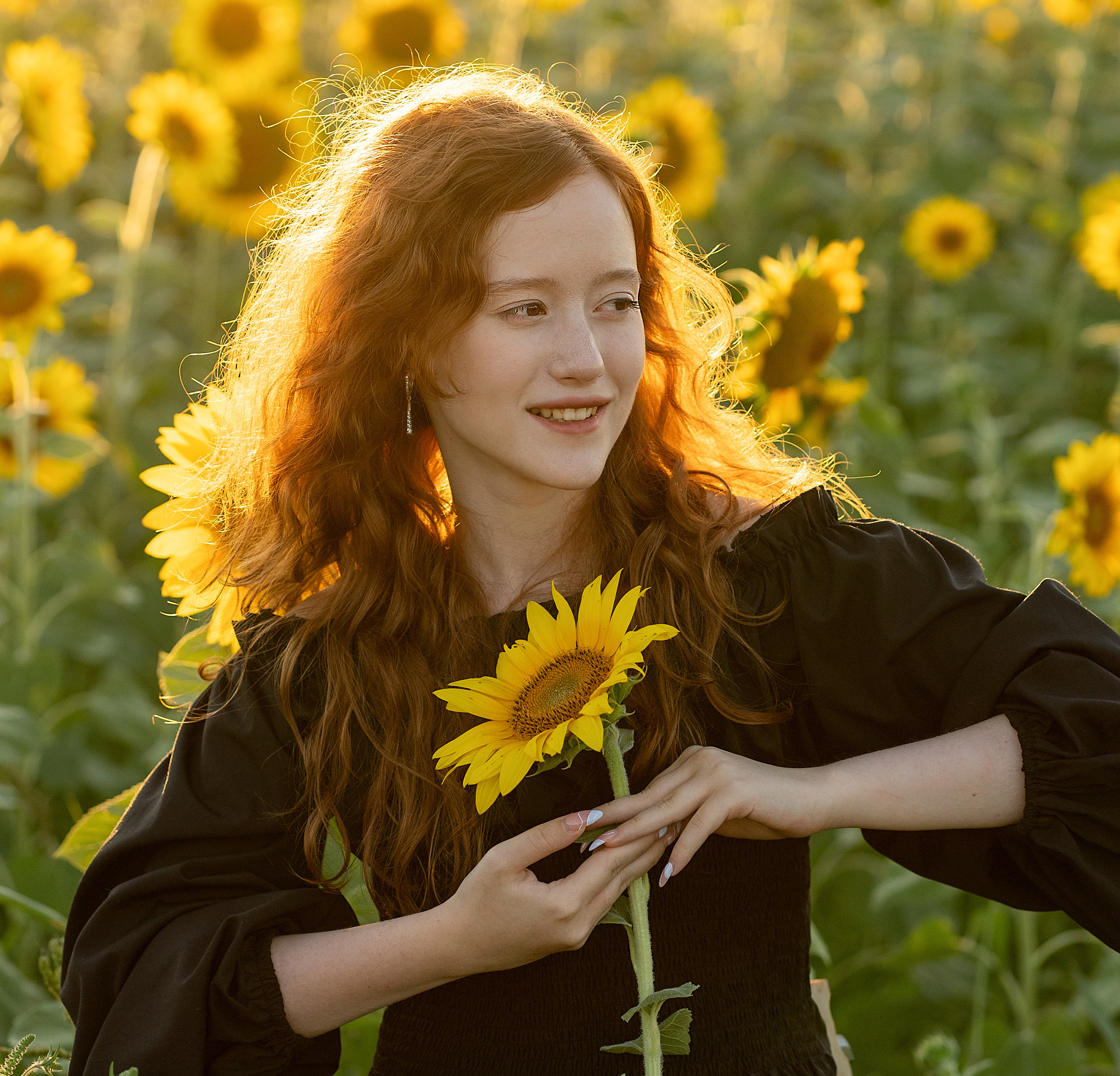 Подсолнечное настроение. Анна. Лариса Коновалова — портретный фотограф (Майкоп, Краснодар)