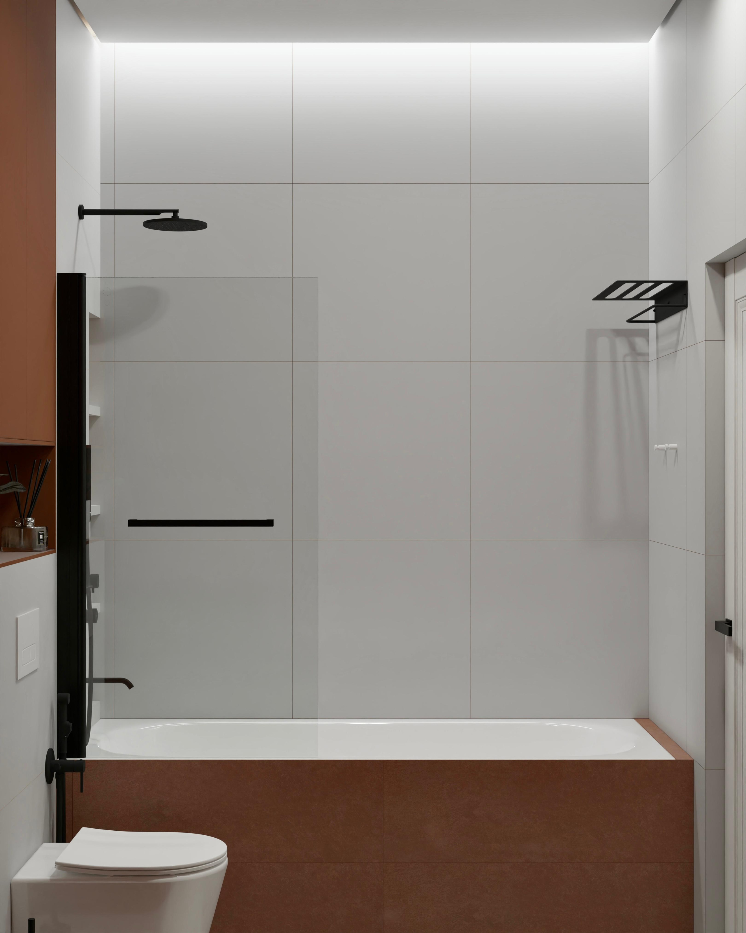 Ванная в студии (вариант I). DMDesign — студия дизайна интерьеров