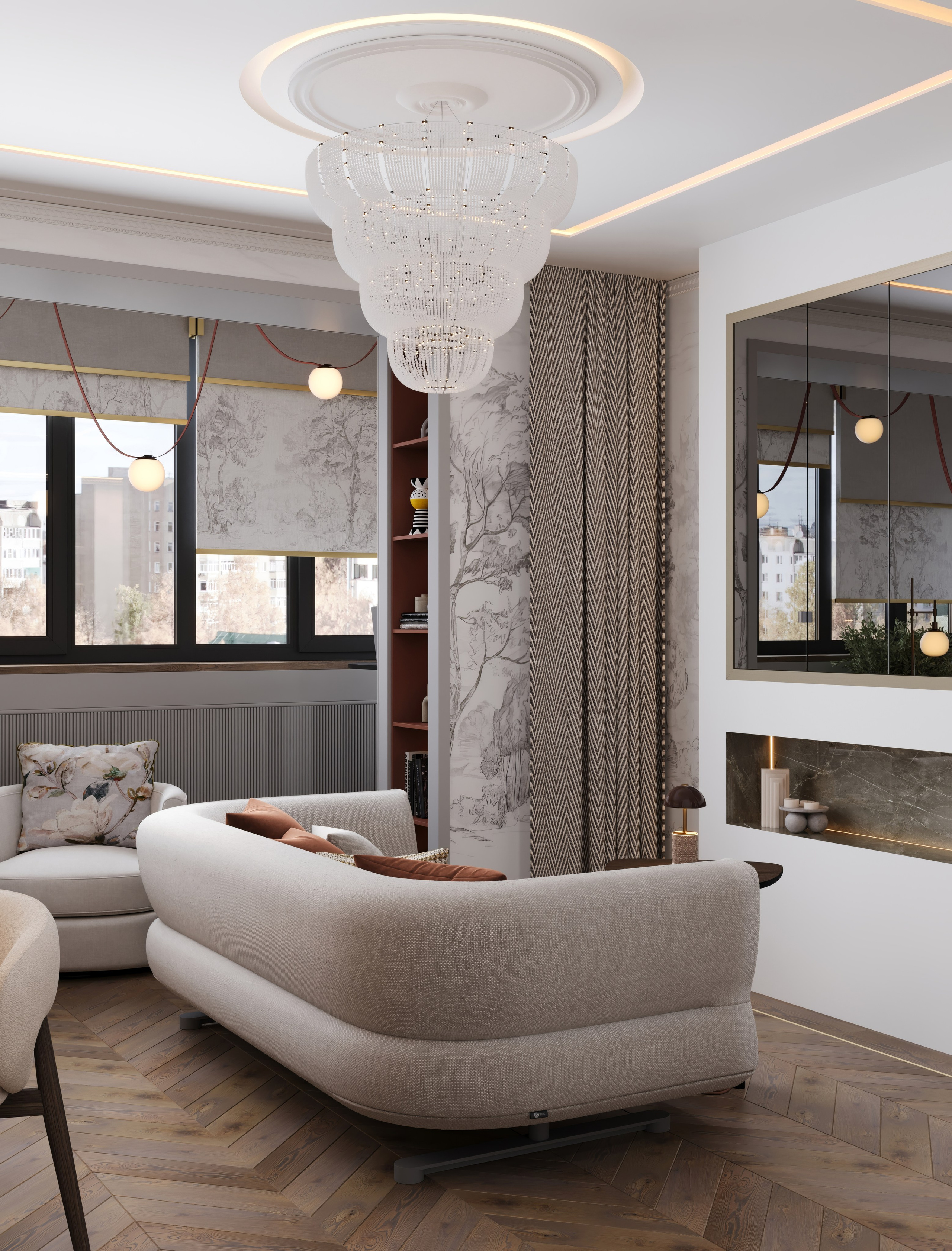 3D Визуализация квартиры пгт Заречье 62.7 m². Заказать 3Д визуализацию интерьеров — Дарья Веденёва