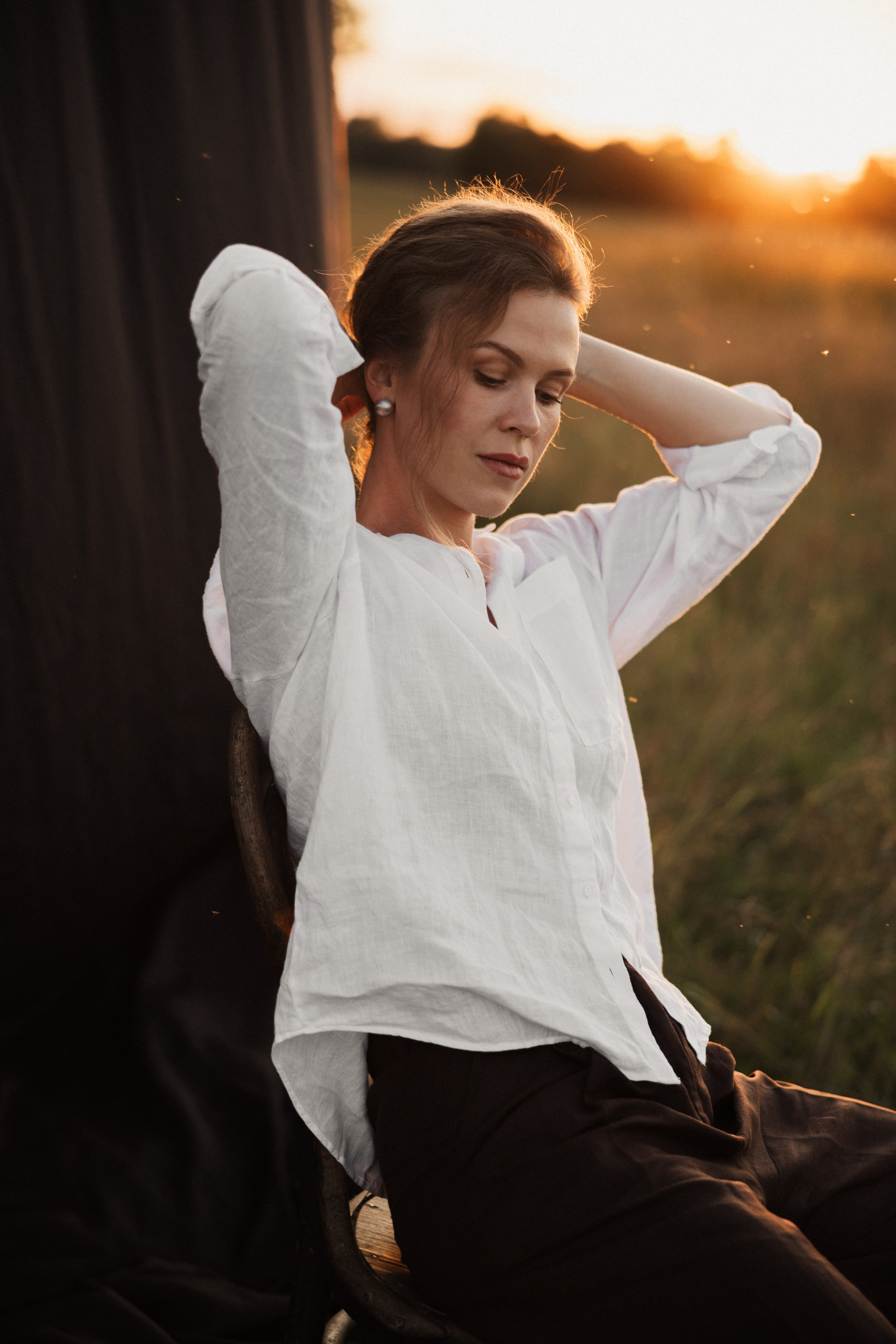 Фэшн съёмка в поле