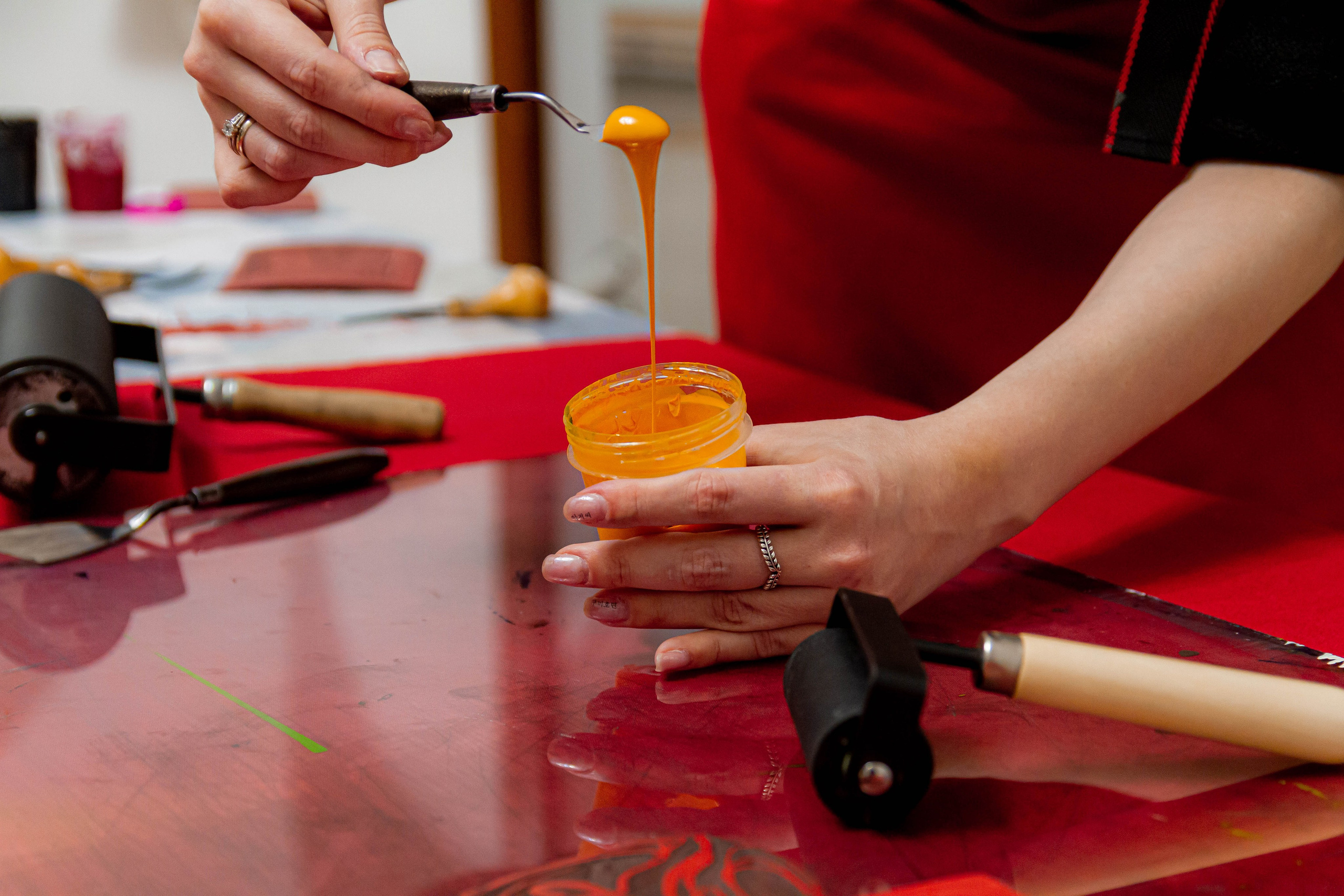 Мастер класс по линогравюре. Твой фотограф Алина Кочергина