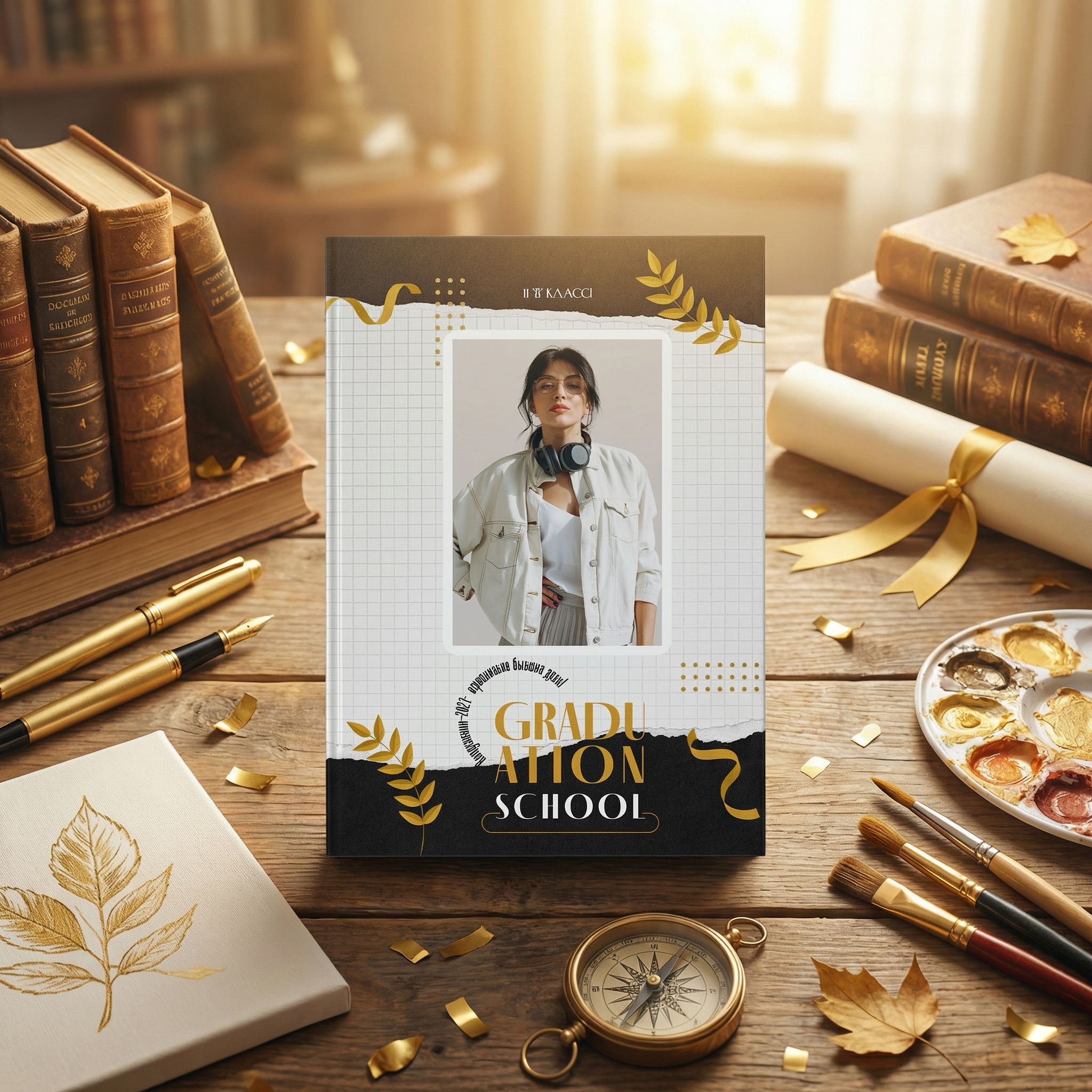 030 Graduation II. Дизайны, psd шаблоны школьных и выпускных альбомов и обложек