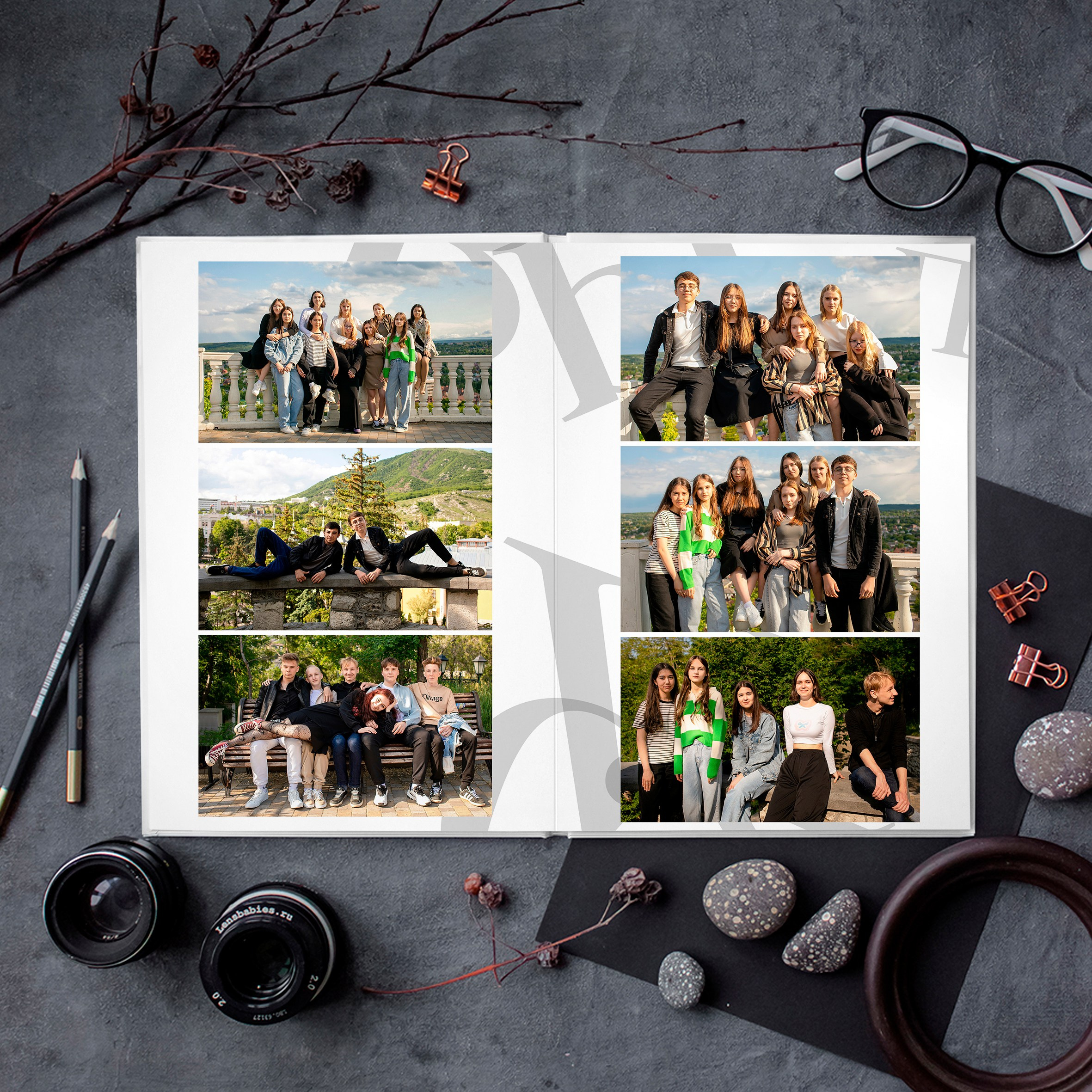 Черно- белый алфавит 11 разворотов. Ваш выпускной альбом Ессентуки Пятигорск Кисловодск и весь КМВ