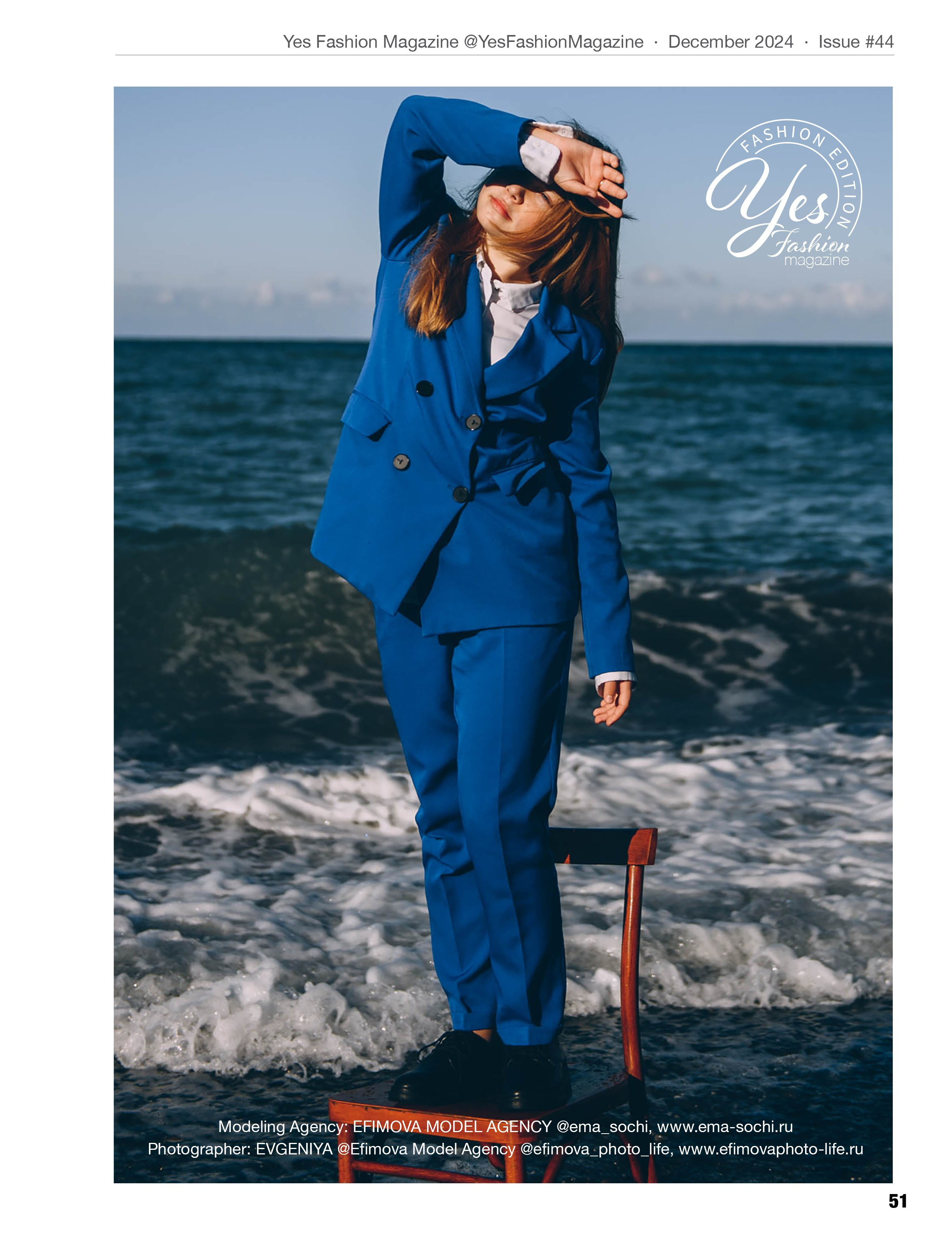 «YES Fashion magazine». Efimova Model Agency