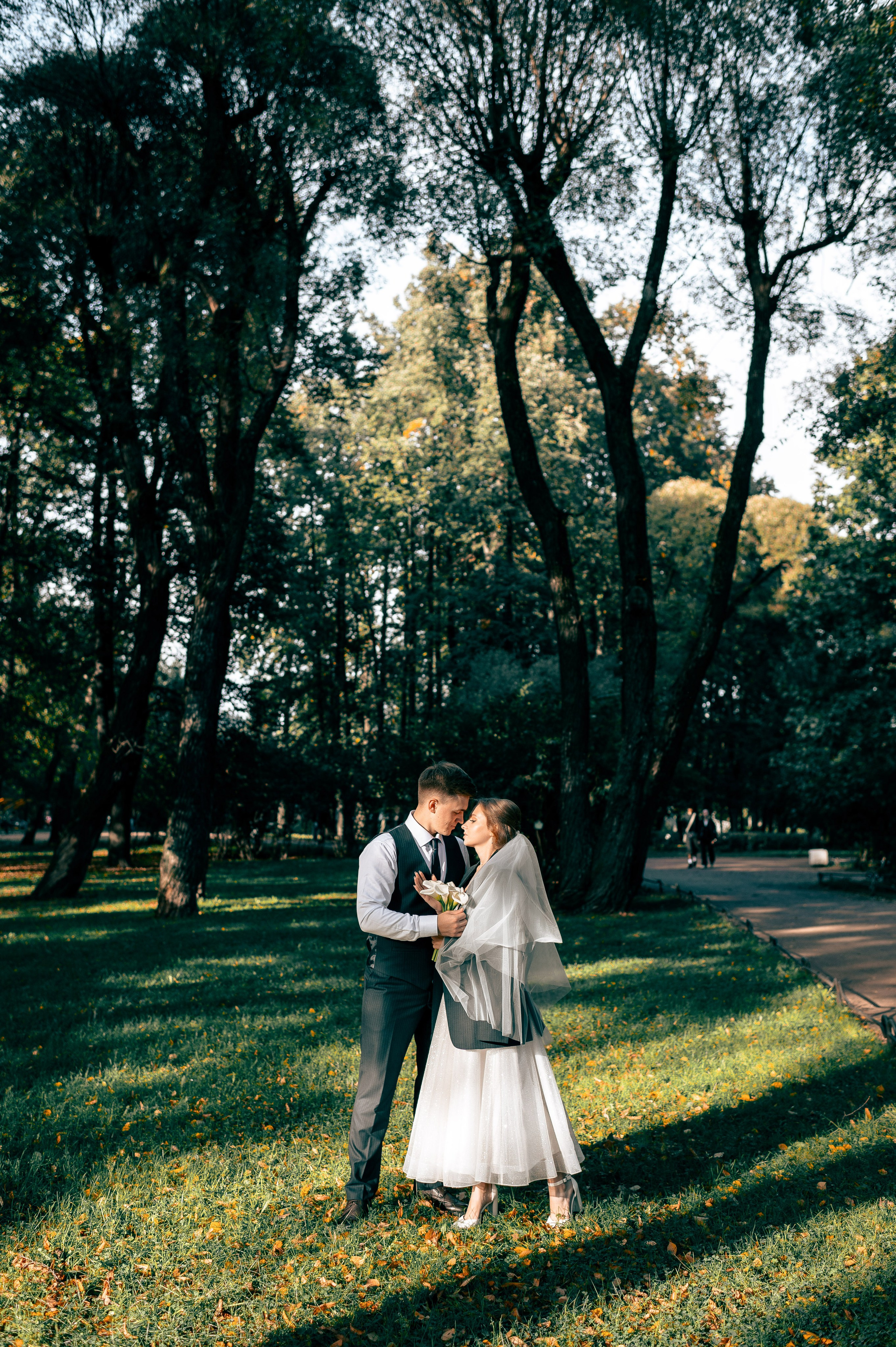 Анастасия и Михаил (Второй Дворец Бракосочетания на Фурштатской улице 52, фотосессия в Таврическом парке). Портретный, семейный и свадебный фотограф в Санкт-Петербурге и в Пушкине Ширяев Денис