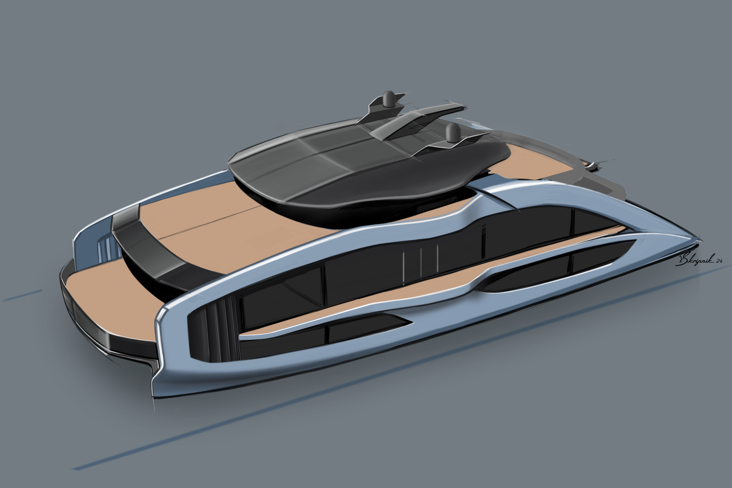 Catamaran 36 m. Design Yachts and Cars