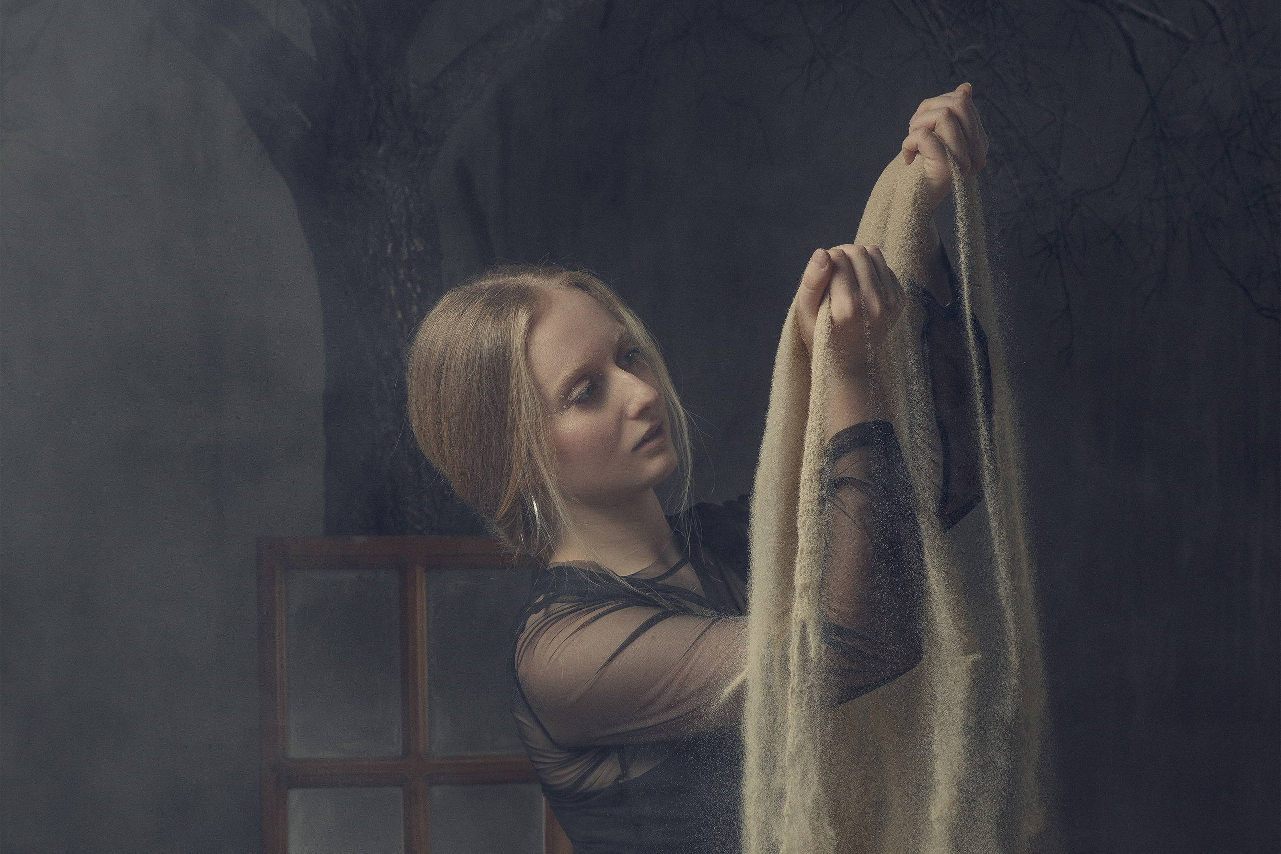 Фотосессия в песчаной фотостудии для Насти