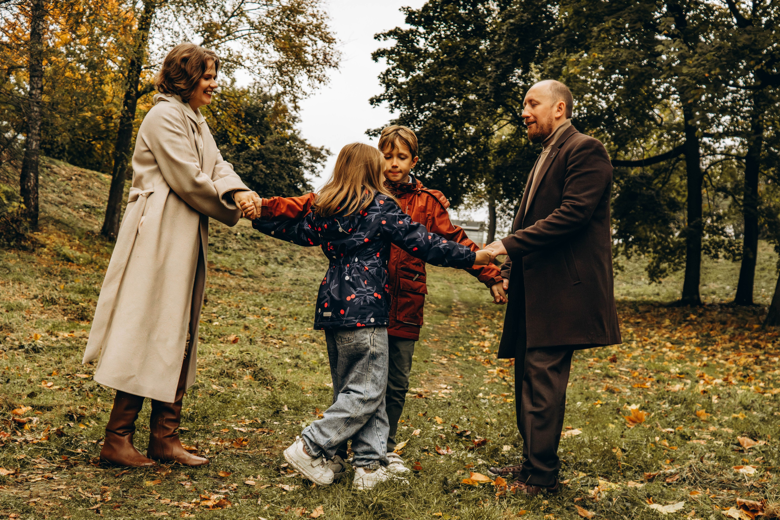 Осенняя семейная съемка в парке Царицыно. Фотограф Москва Валерия Веденина