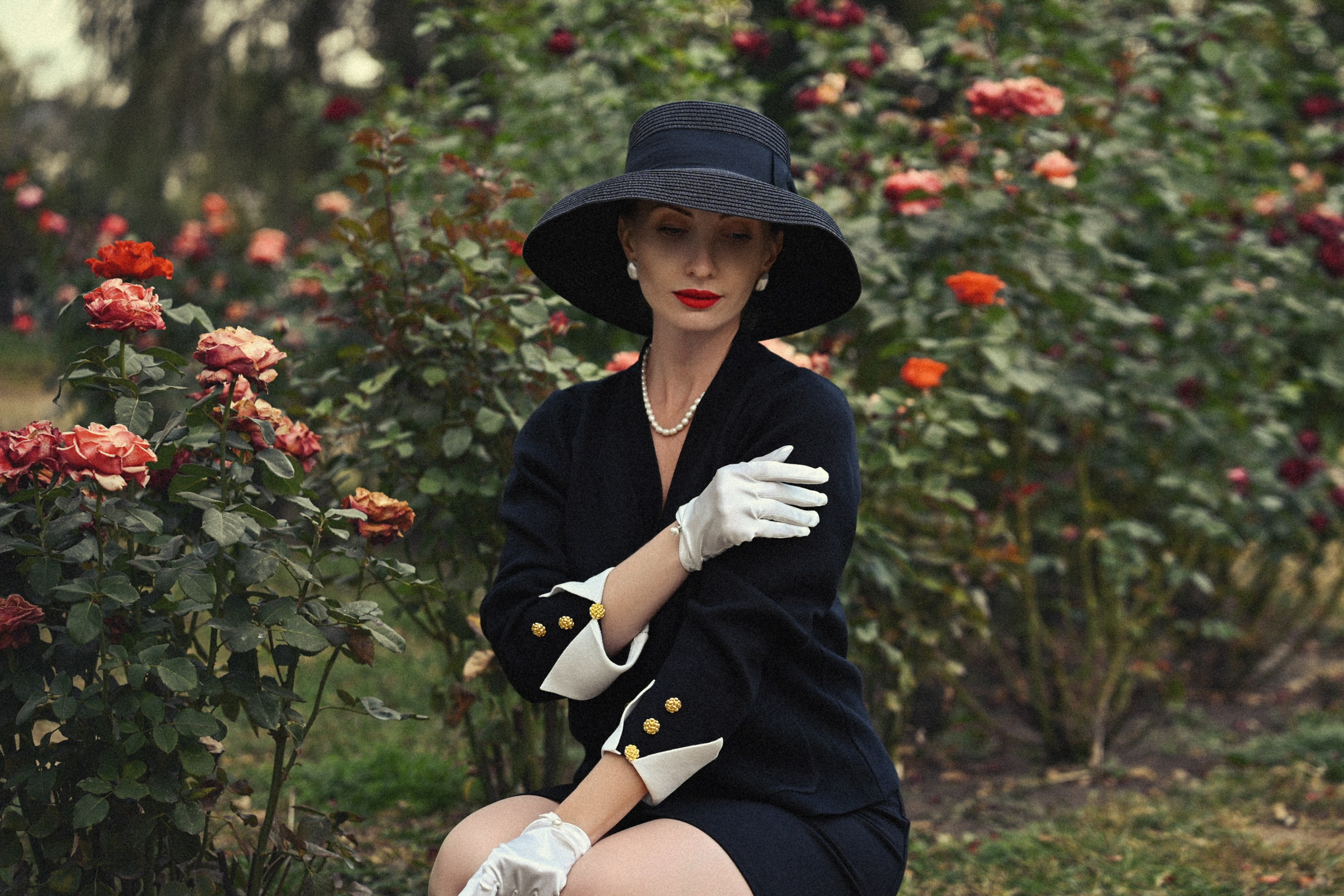 Винтажная фотосессия шикарной аристократки. Компания и фотошкола по созданию контента в Москве