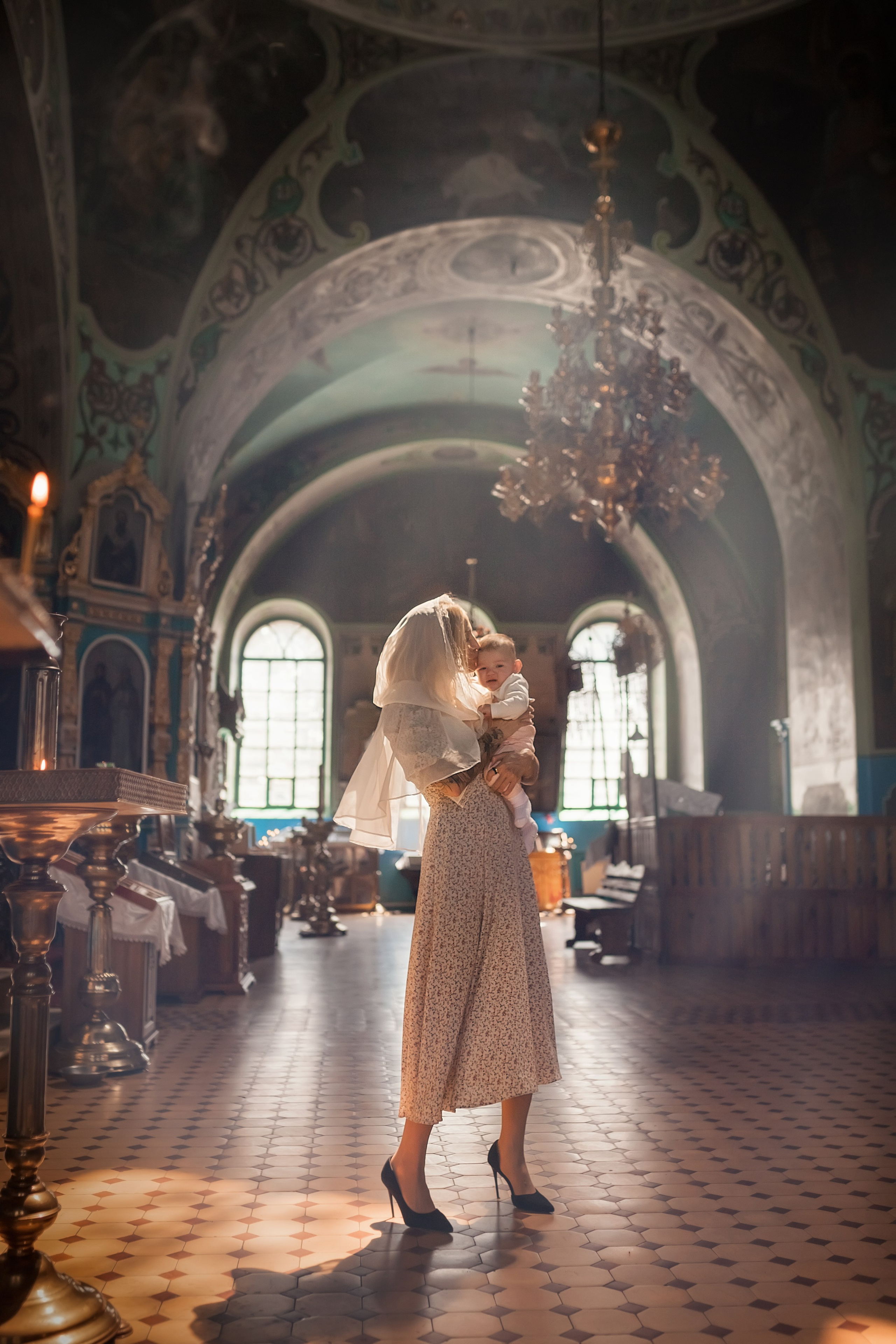 Крещение в Храме Преображения Господня в хуторе Обуховка. Олеся Семейская свадебный и семейный фотограф в Ростове-на-Дону