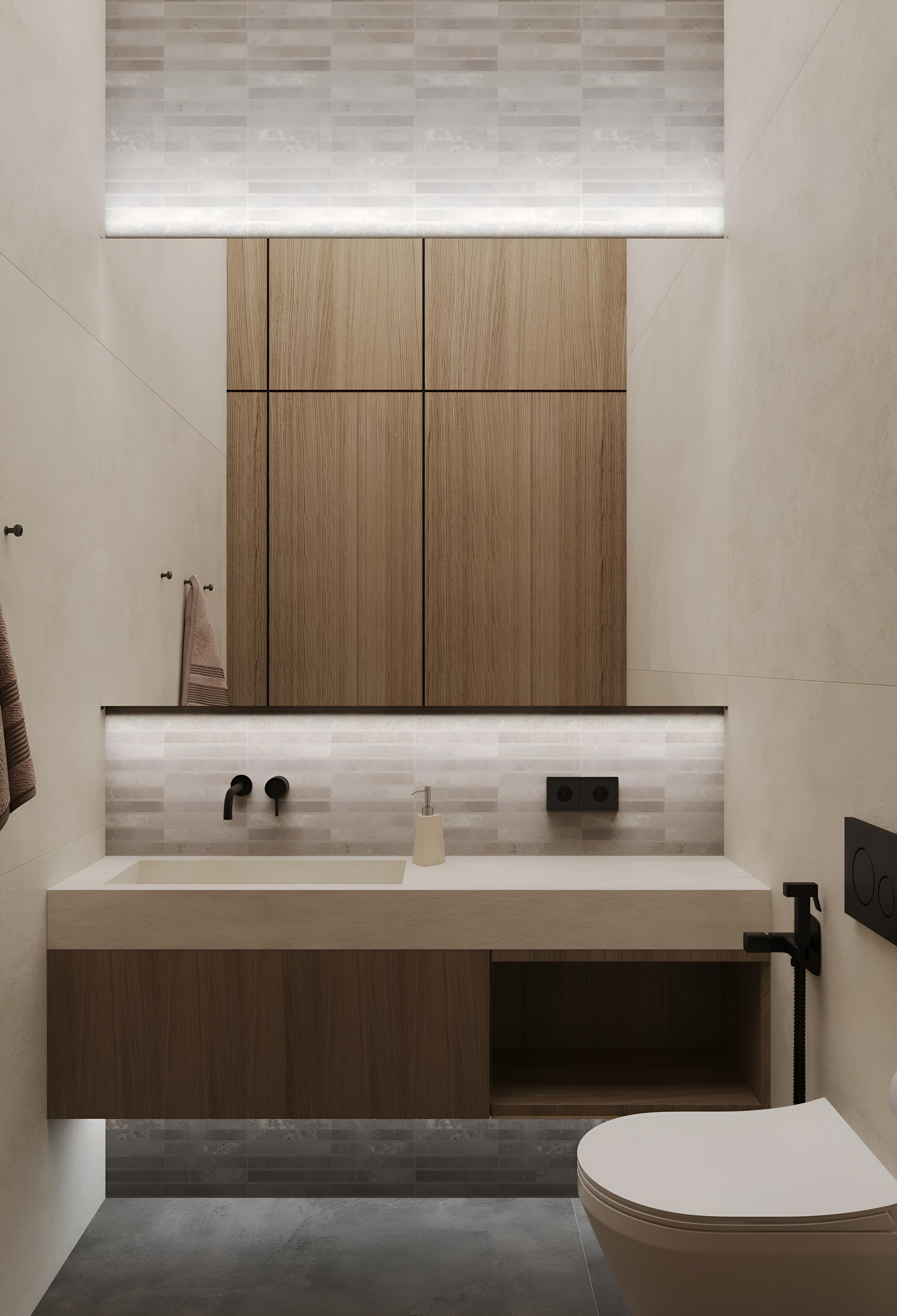 Сан.узел. 3D Визуализация интерьеров жилых и коммерческих помещений