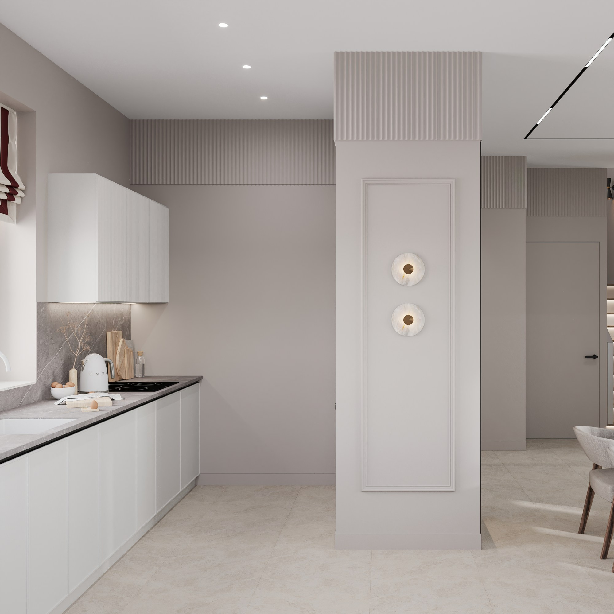 Первый этаж 2-х этажного дома. Интерьерный 3Д Визуализатор Маргарита Оберемко