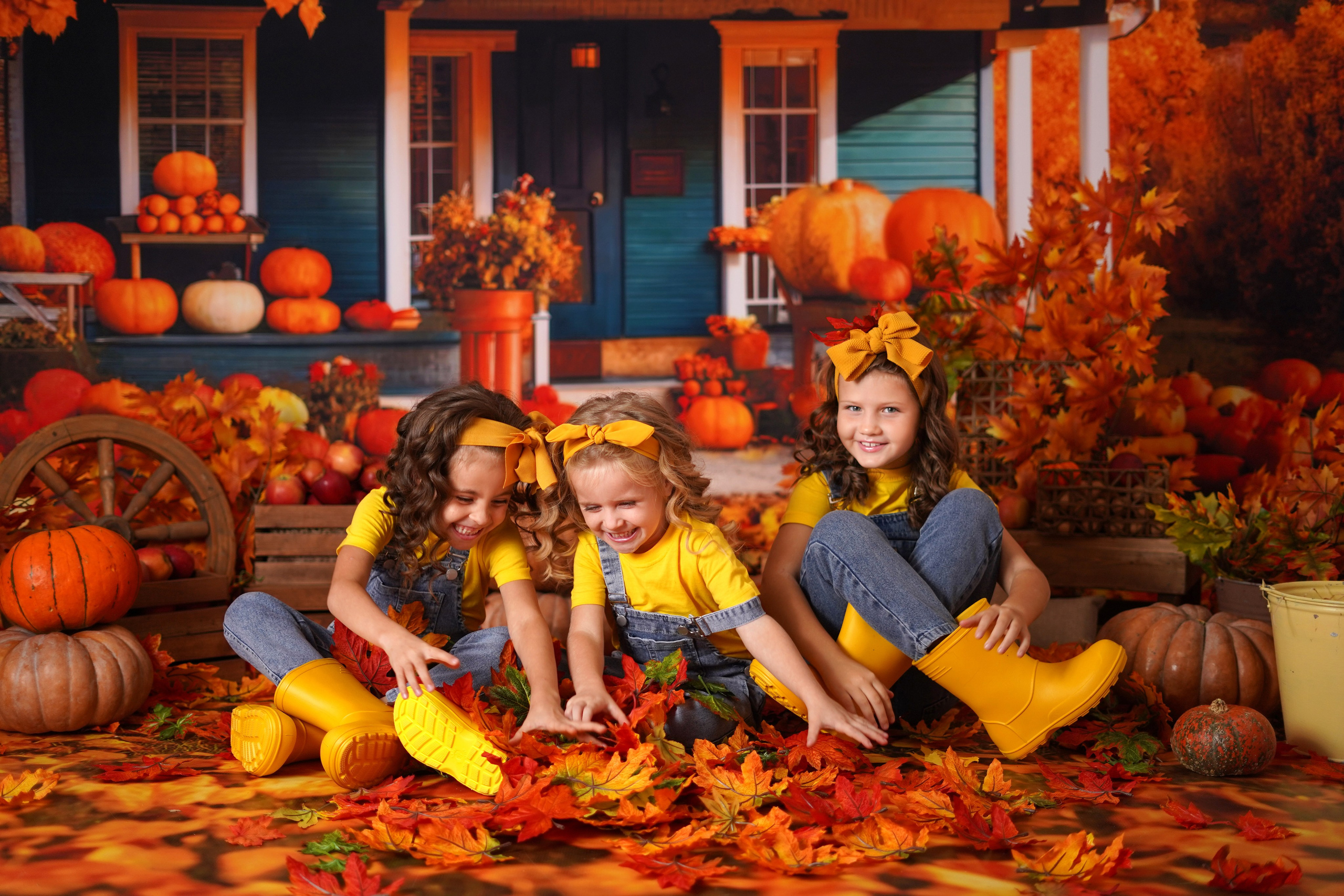 Осенний фотодень в студии Антураж. Детский семейный фотограф Краснодар