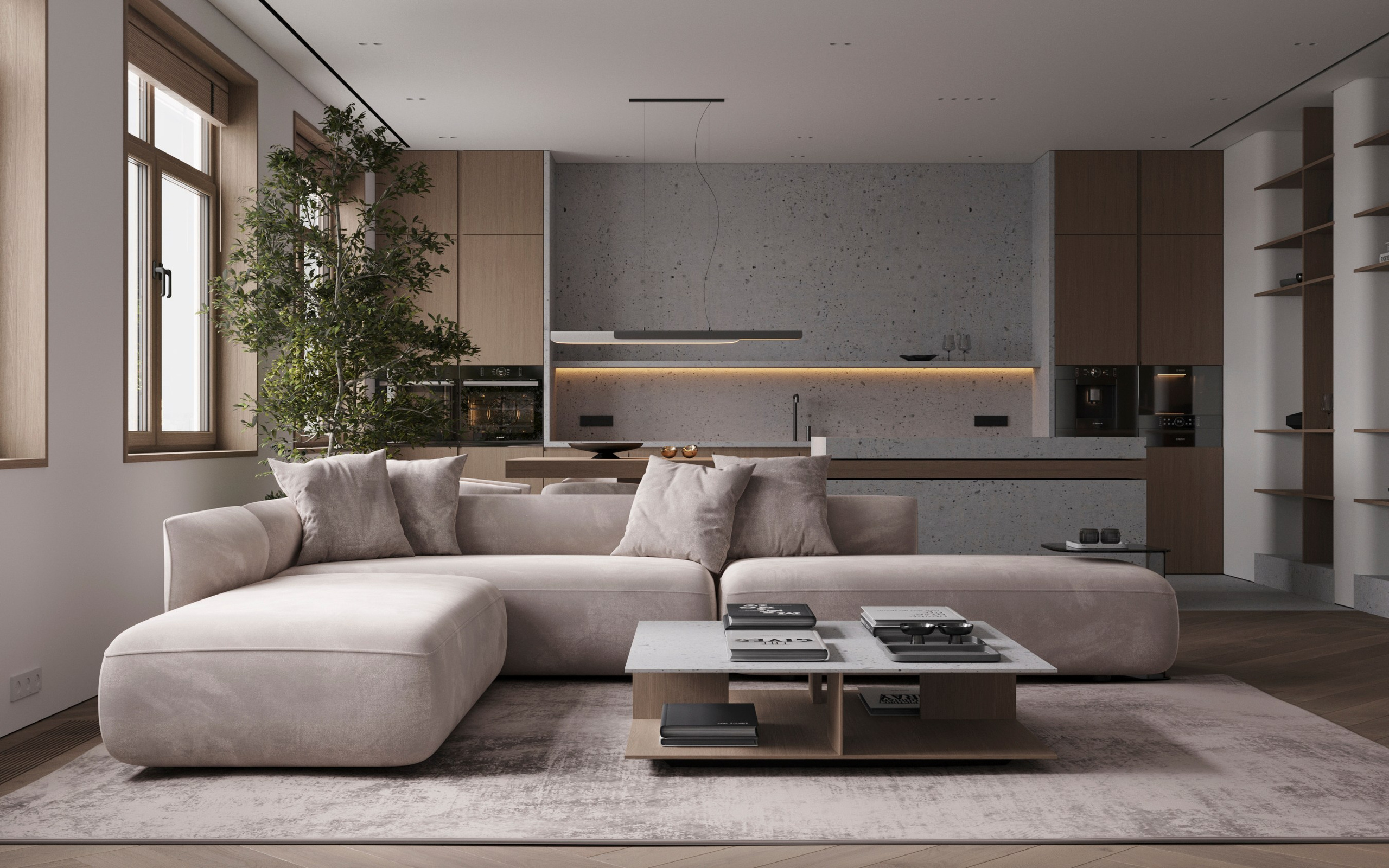 Кухня-гостиная. Kindhard-design