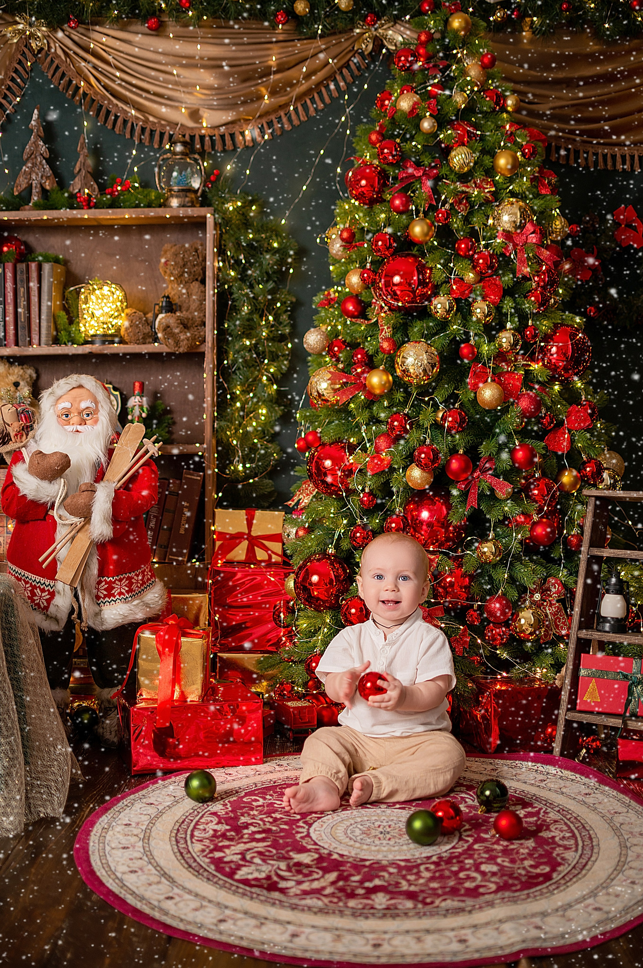 Новогодняя семейная фотосессия в Краснодаре 2023-2024. Фотограф новорожденных Краснодар Малышенко Надежда