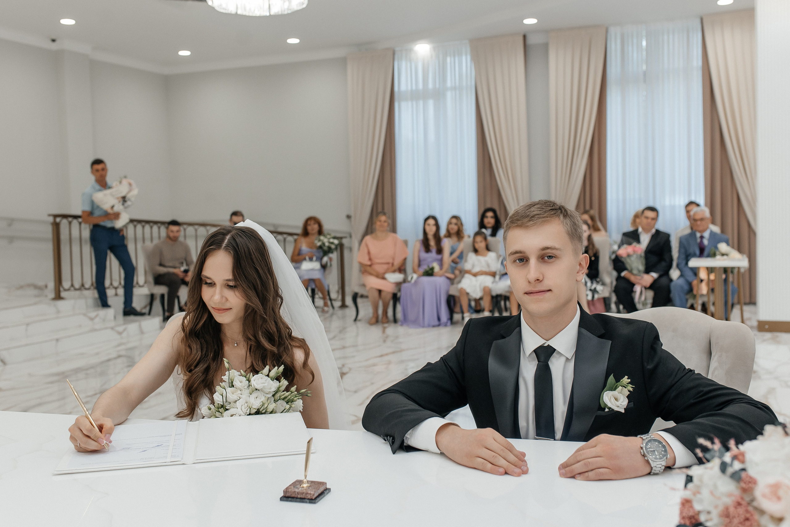 Регистрация брака в Шипиловском дворце бракосочетания. Свадебный фотограф в Москве Дарья Олендарёва