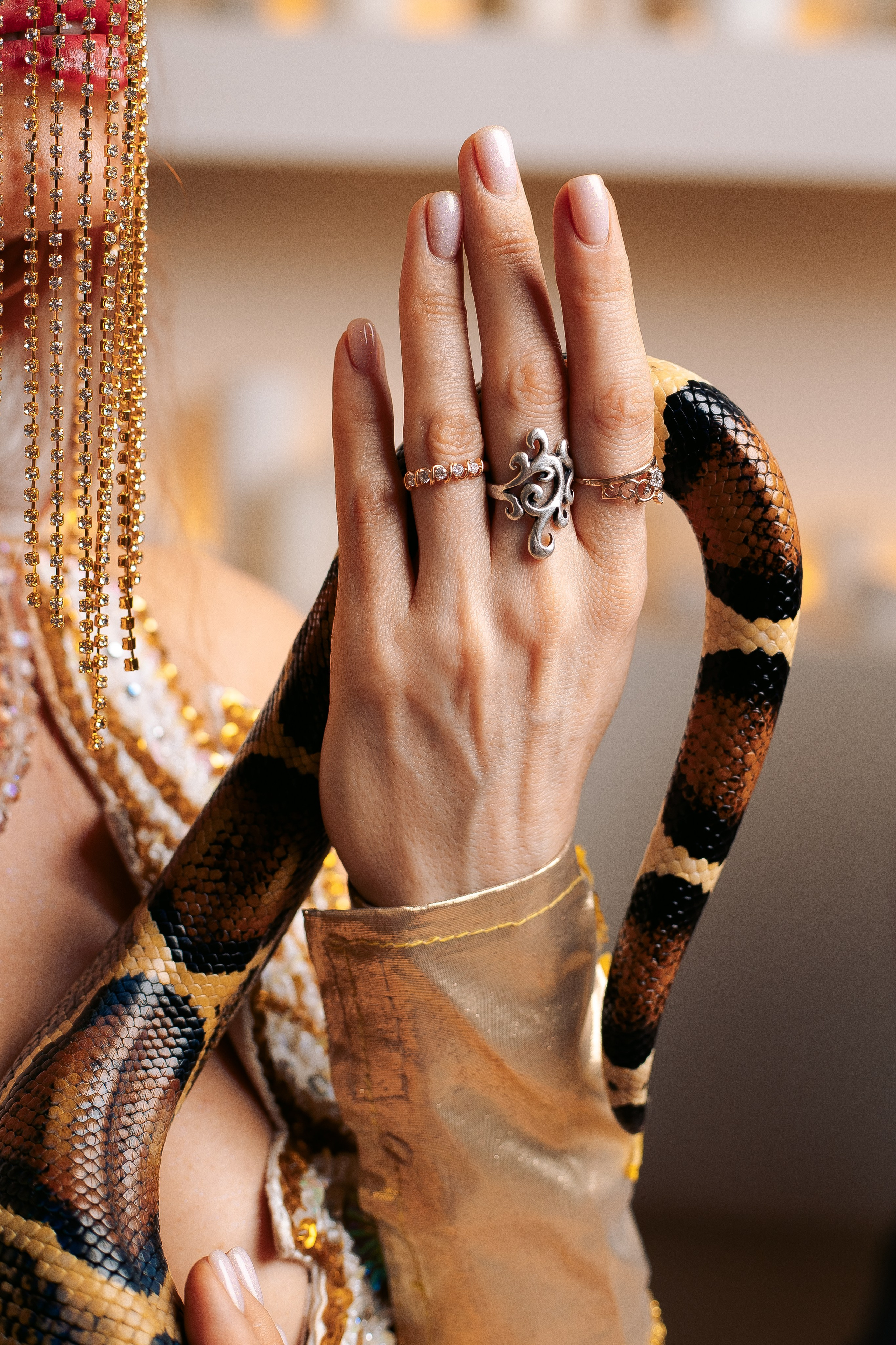 Фотосессия с змеей в восточном стиле в фотостудии. Фотограф в Санкт-Петербурге, Анна Скворцова