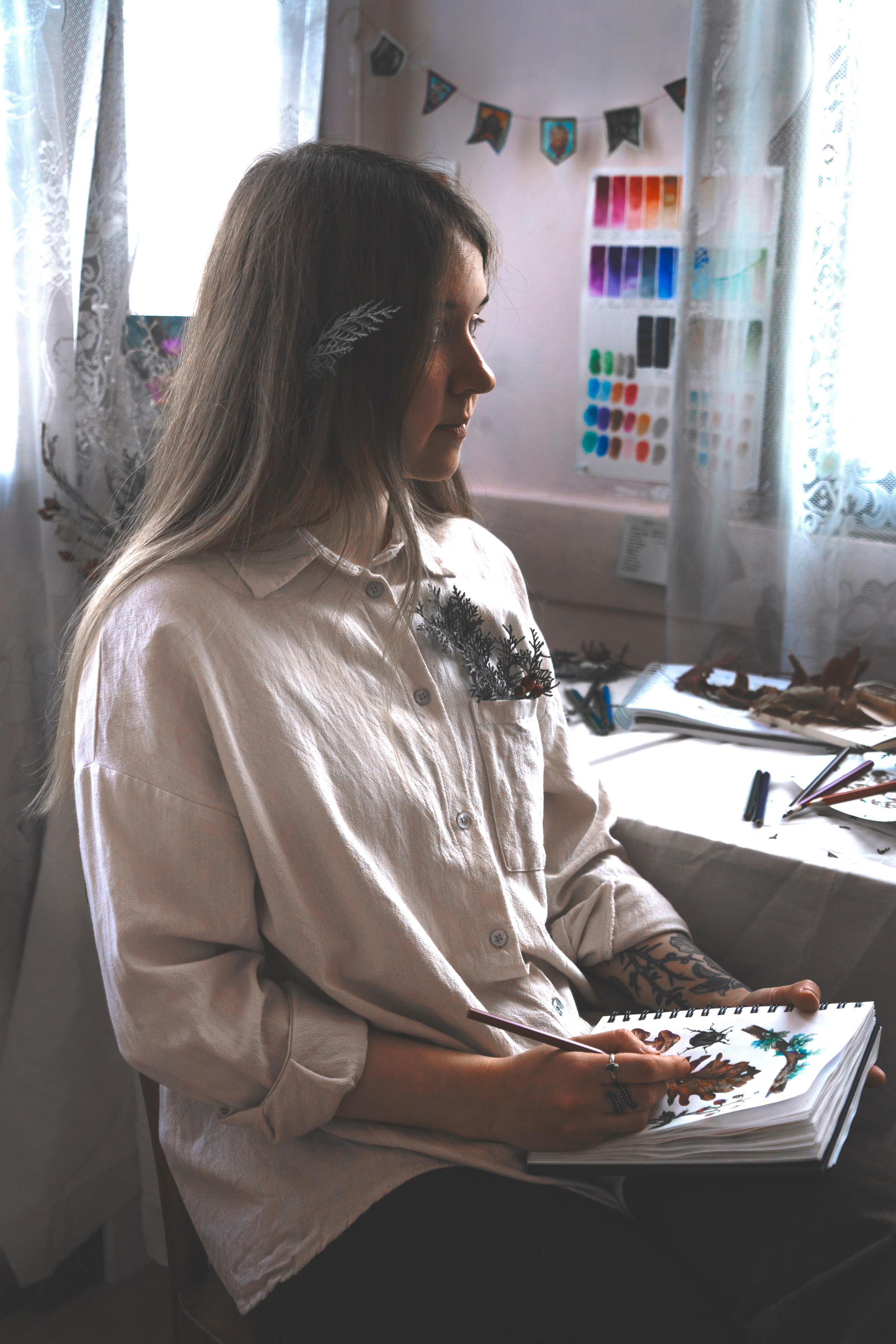 Мария, серия фото в художественной студии