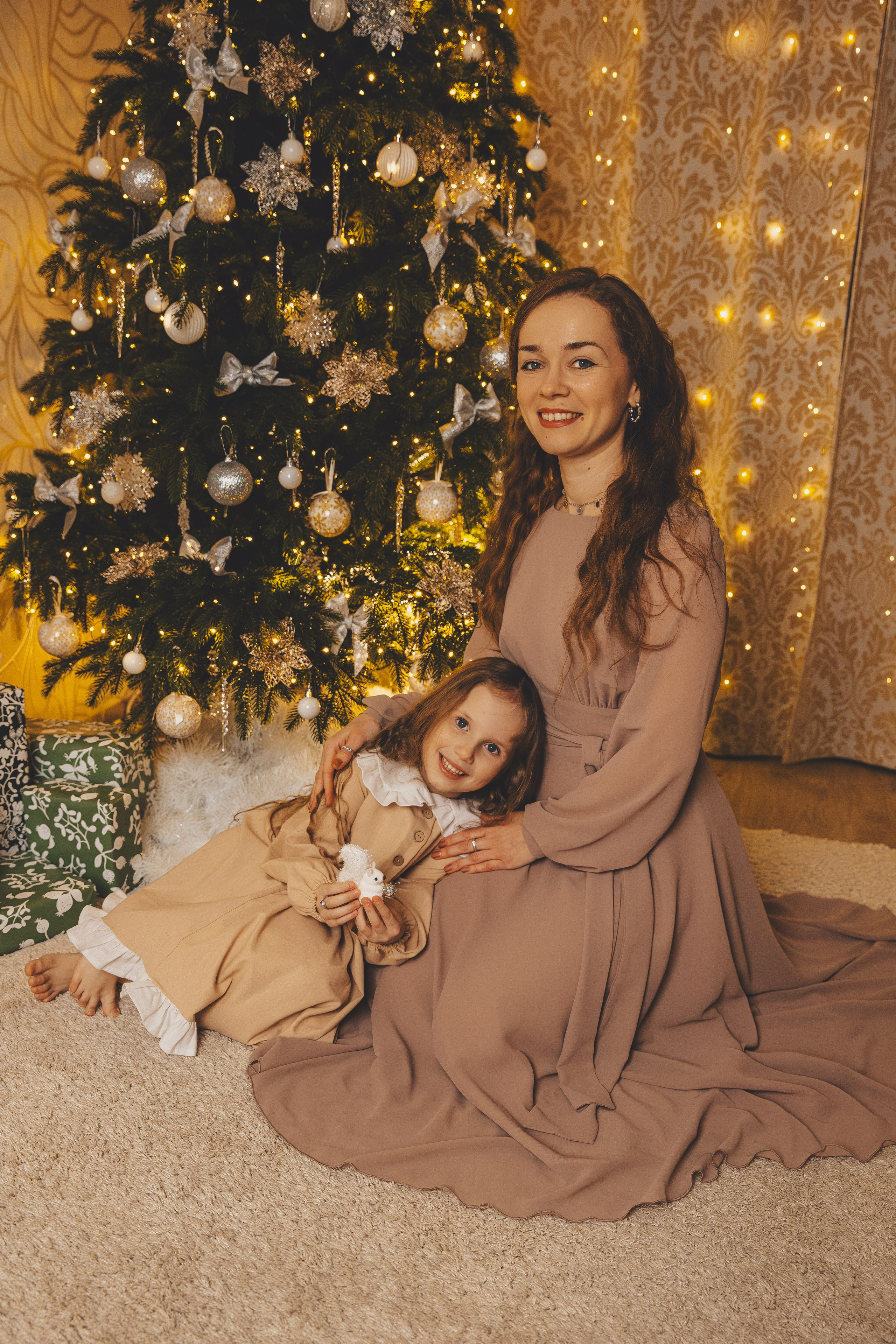 Семейная новогодняя домашняя фотосессия. Семейный и женский фотограф в Москве Надежда Воробьева