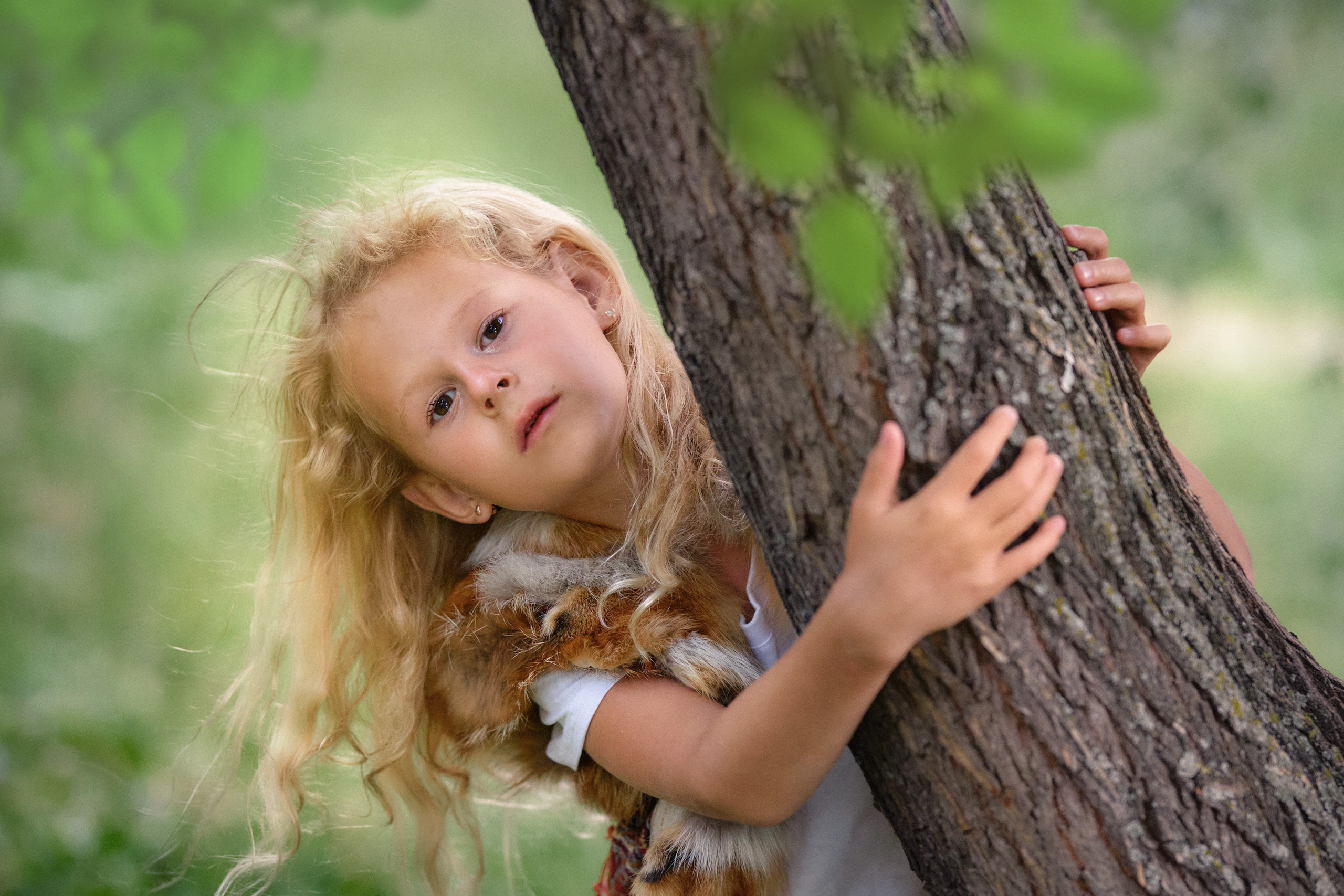 Летняя фотосессия на природе, в лесу, на улице. Семейная с детьми