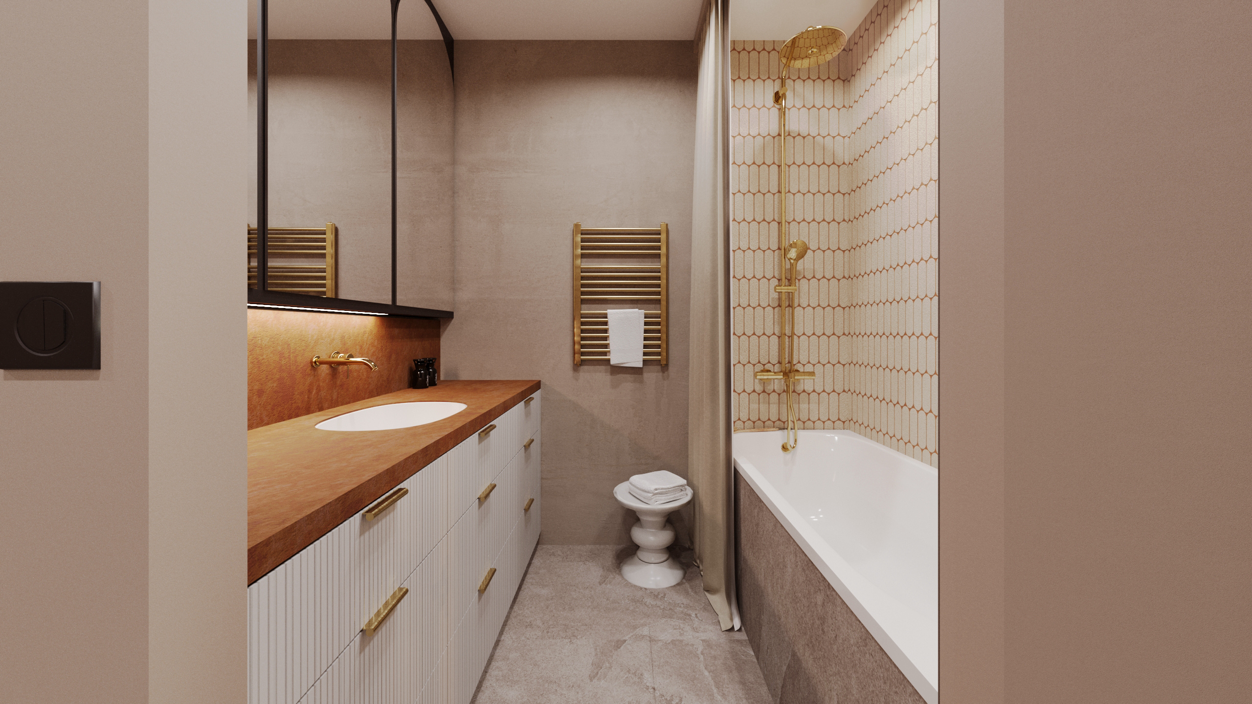 Терракотовый интерьер в Красноярске. Интерьерный дизайнер и художник. Локация в г. Екатеринбурге беру проекты в разных странах