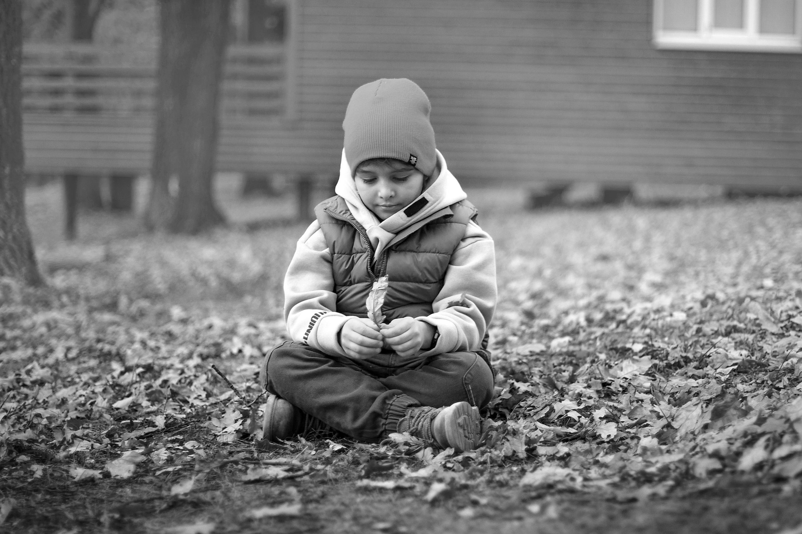 детская фотосессия осенью на прогулке