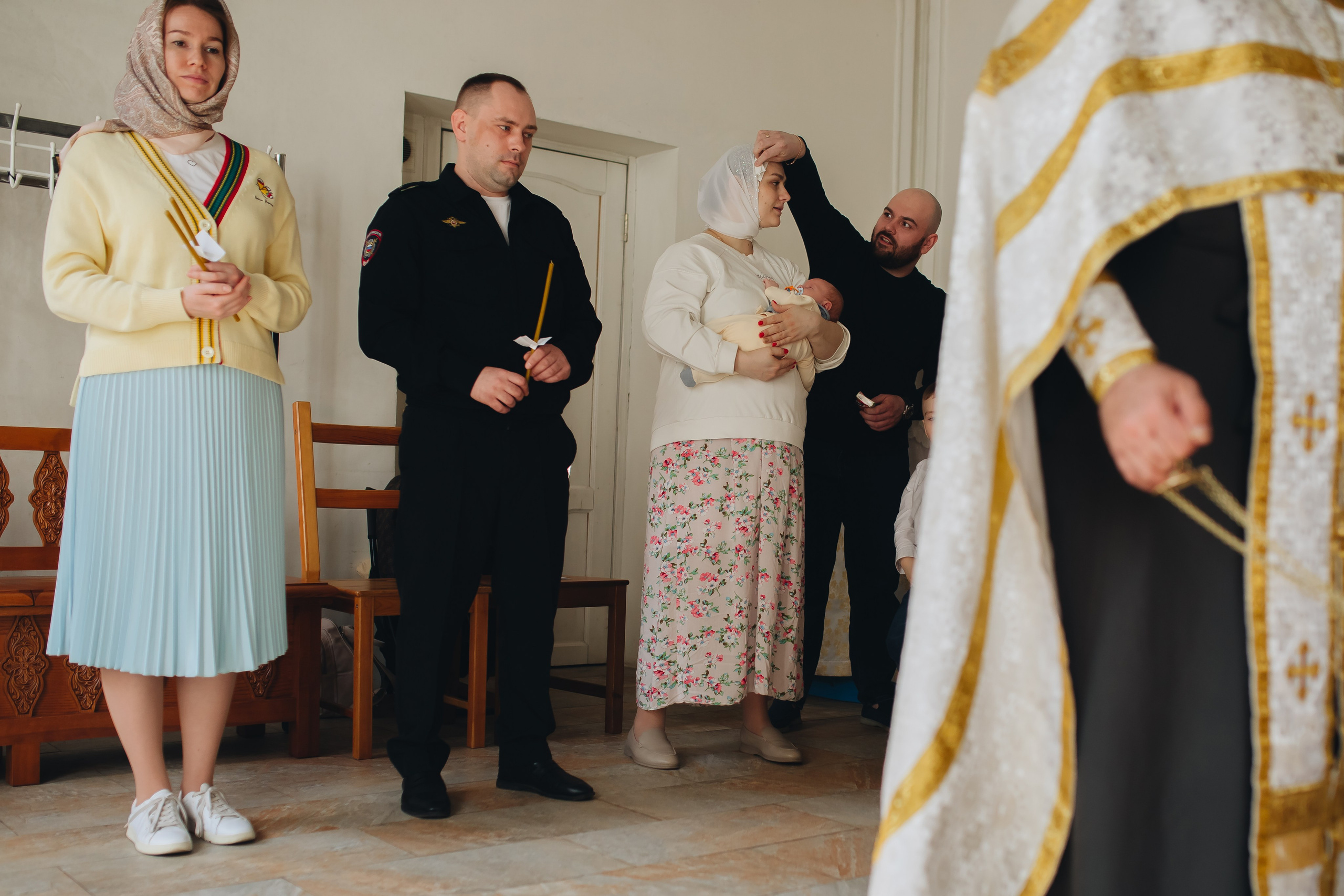 Крещение в светлом Храме. Семейный и детский фотограф в Москве Дорогова Екатерина