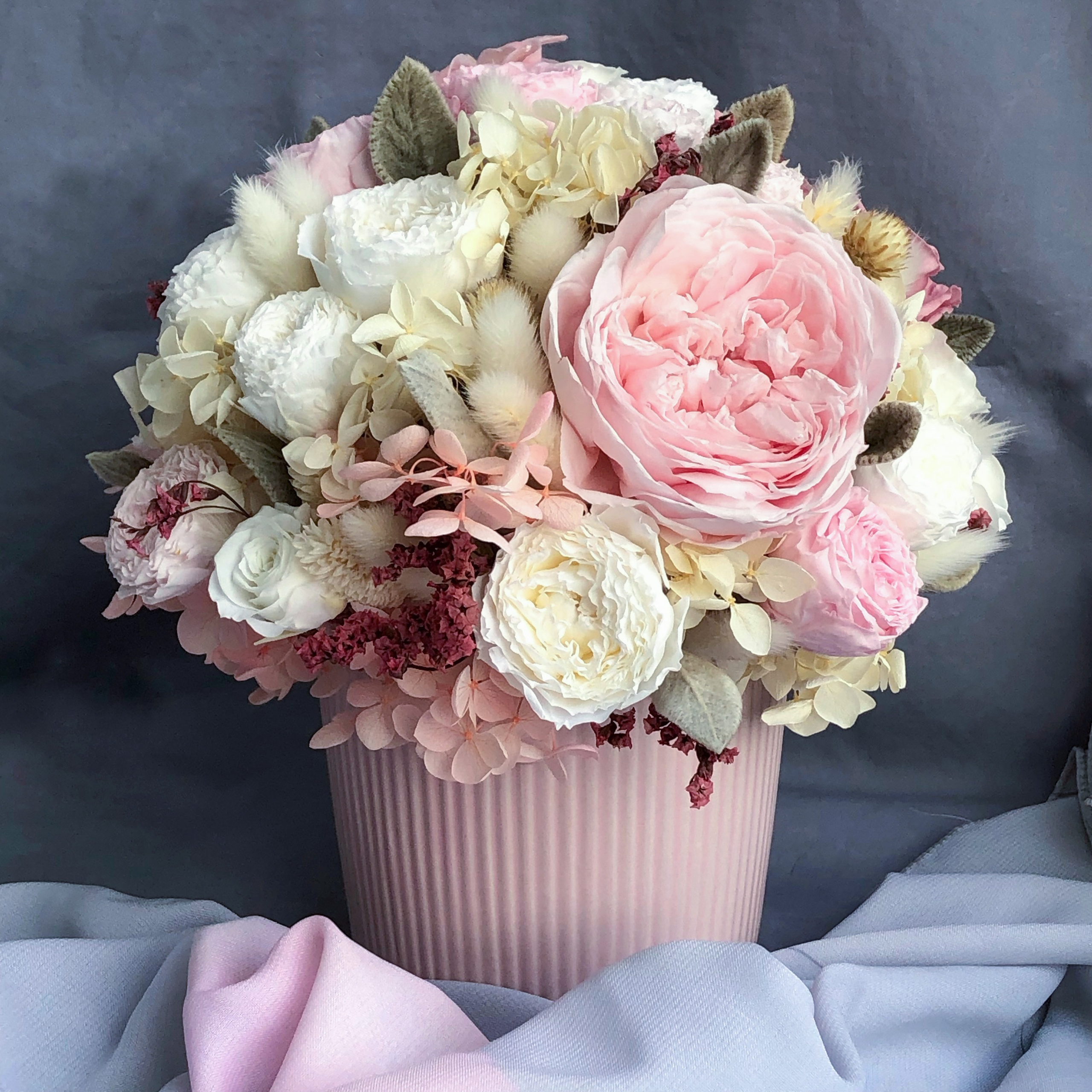 Примеры работ. Стабилизированные цветы Букеты Москва