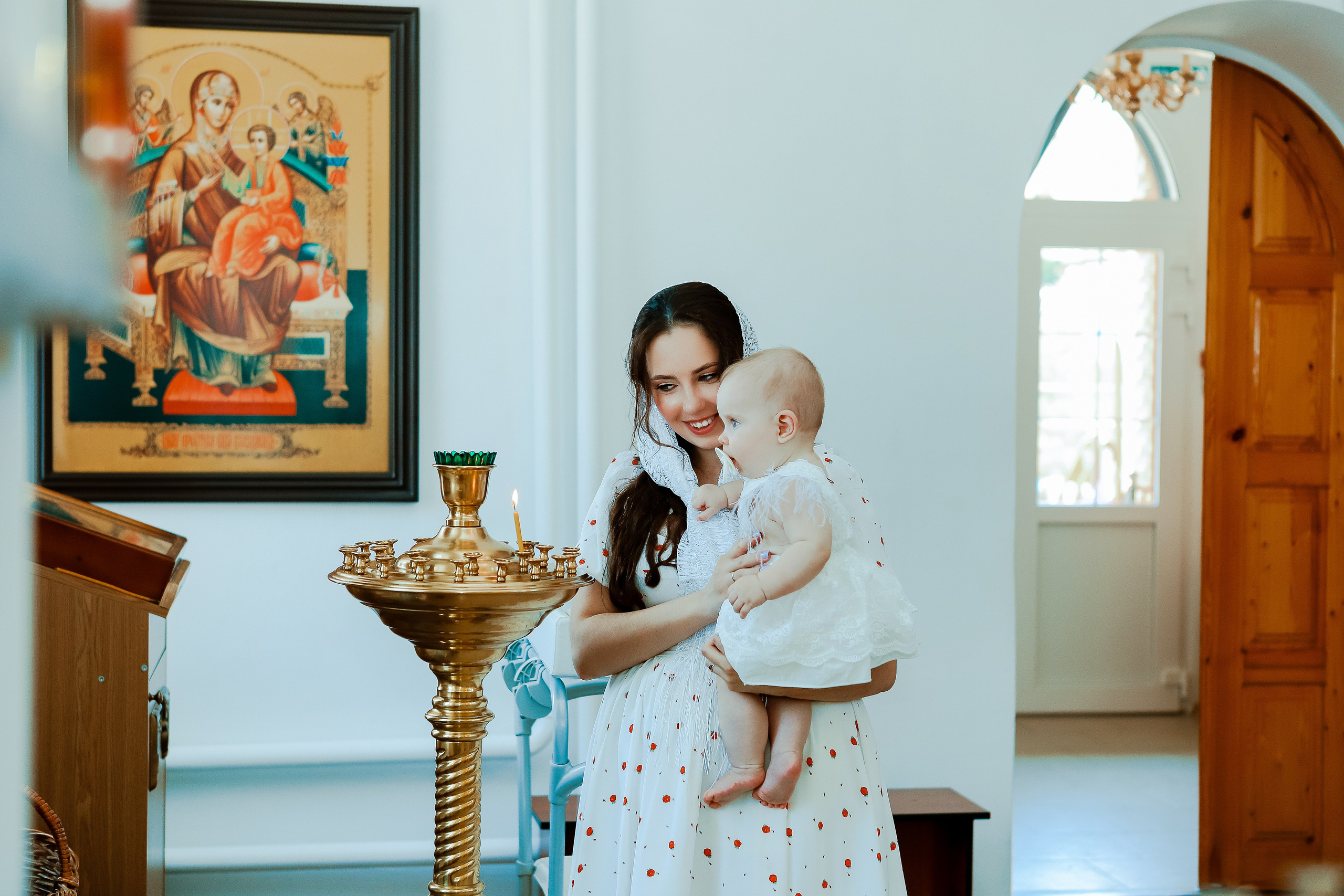 Таинство Крещения Отца и Дочери. Свадебный фотограф Евгения Фролова г. Каменск-Шахтинский, Донецк, Ростов