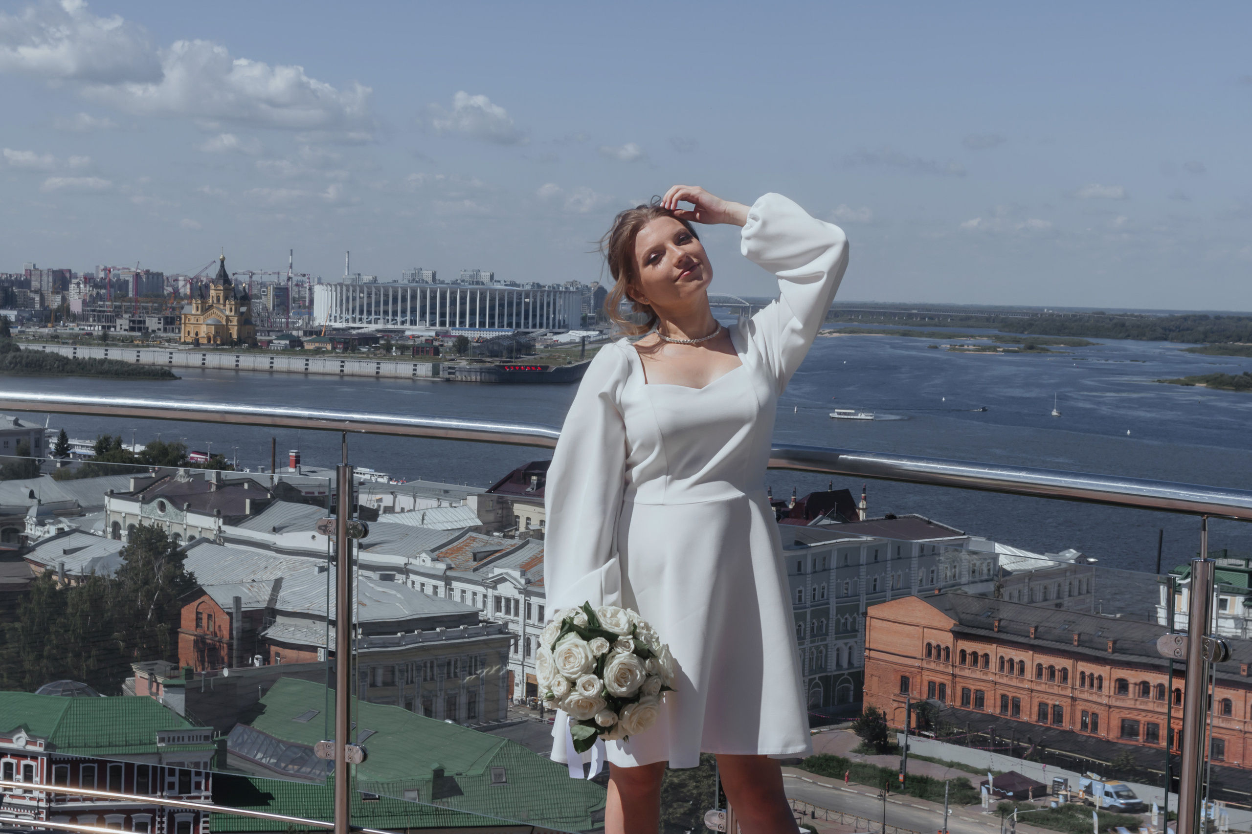 Свадебная прогулка около Нижегородского кремля. Свадебный фотограф и фотограф Love-Store в Нижнем Новгороде Анастасия