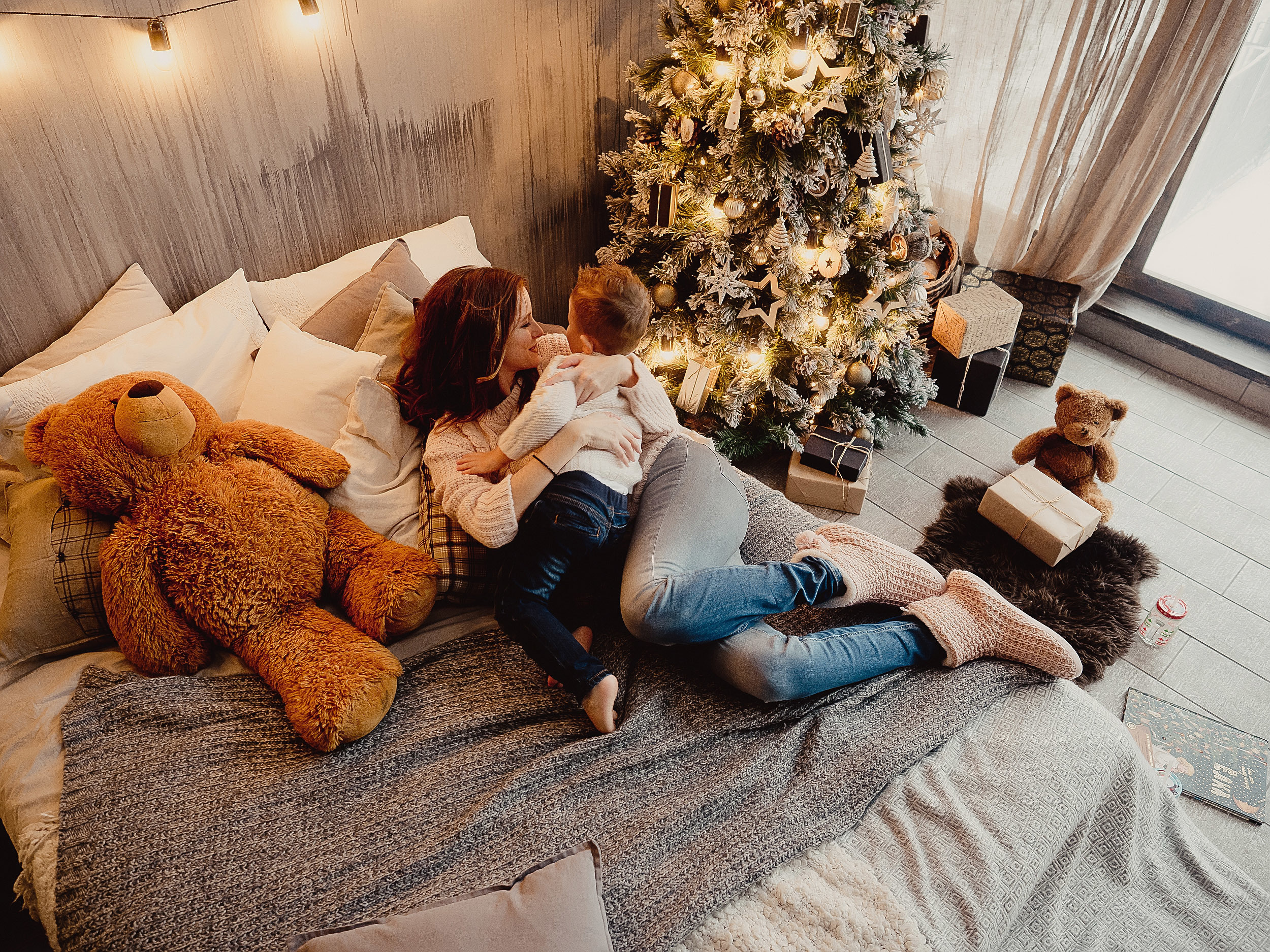 Новогодняя семейная фотосессия в студии. Алёна Орлова Портретный фотограф Москва