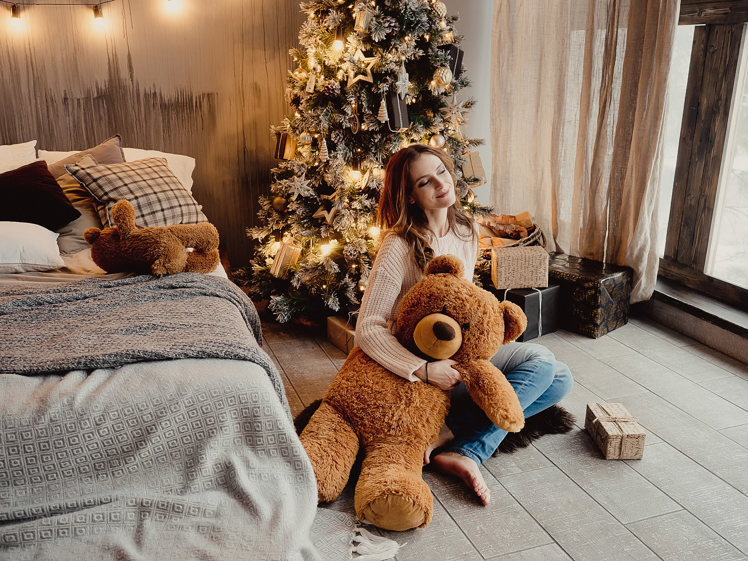 Новогодняя семейная фотосессия в студии. Алёна Орлова Портретный фотограф Москва